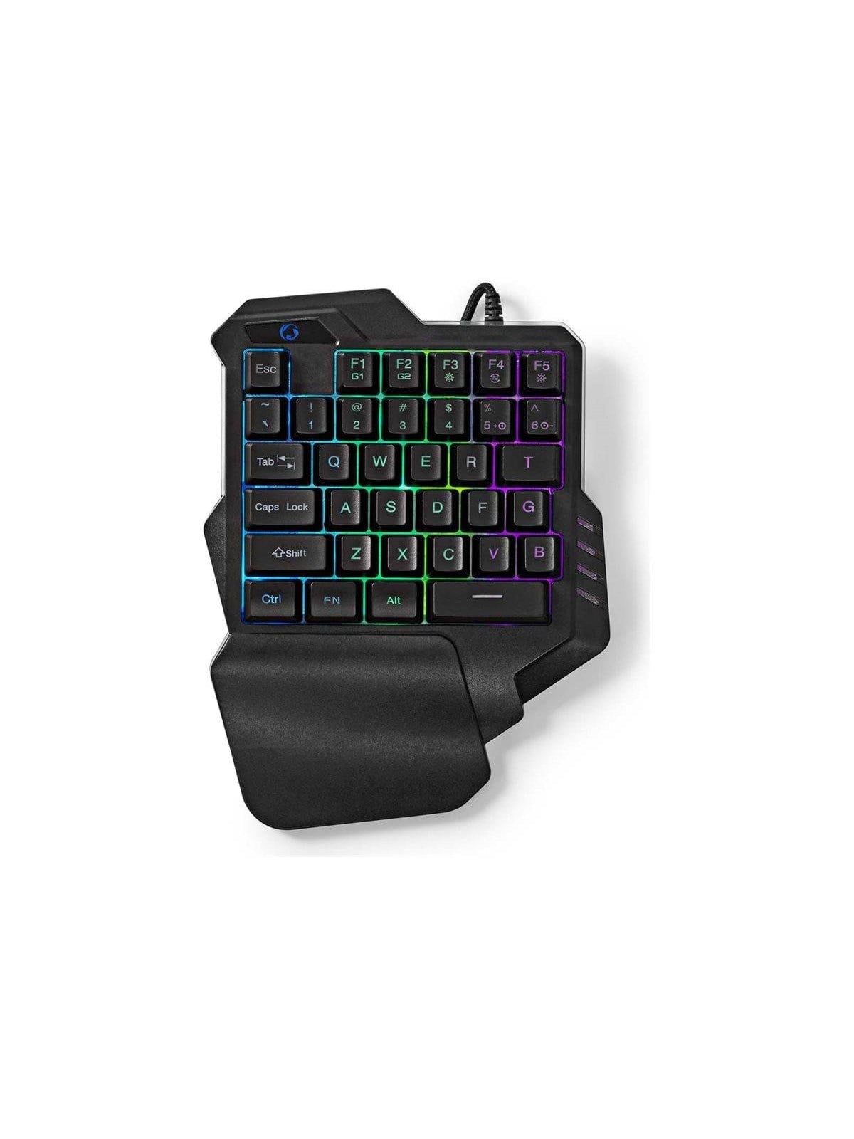 Nedis - Keyboard - Wired Single-handed Gaming - Black - Gaming Tastaturen - Schwarz - Gkbds110bk