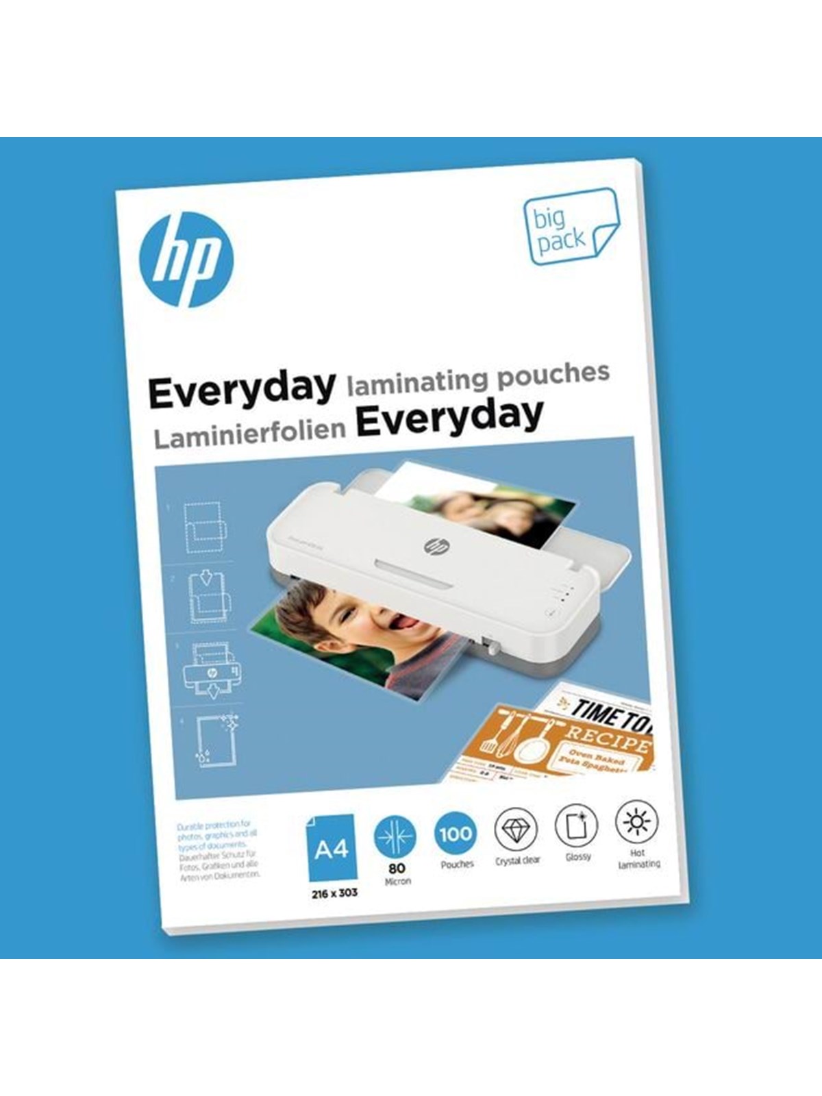 HP Everyday Laminating Pouches A4 80 micron (100)