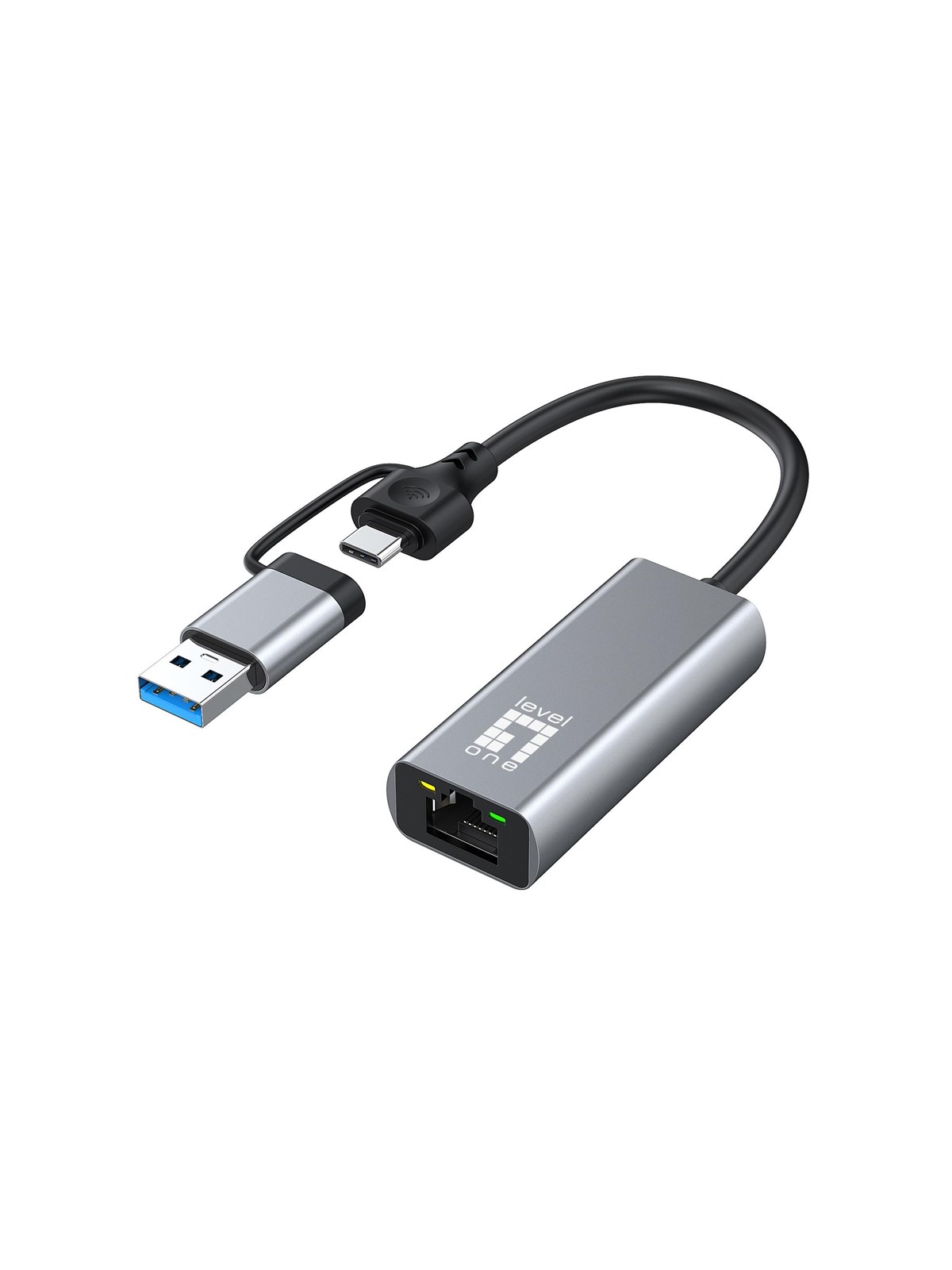Levelone Usb-0423 2.5 Gigabit Ethernet 2-in-1 Usb-c/a Network Adapter - Netzwerkadapter Netzkarte Druckserver Usw
