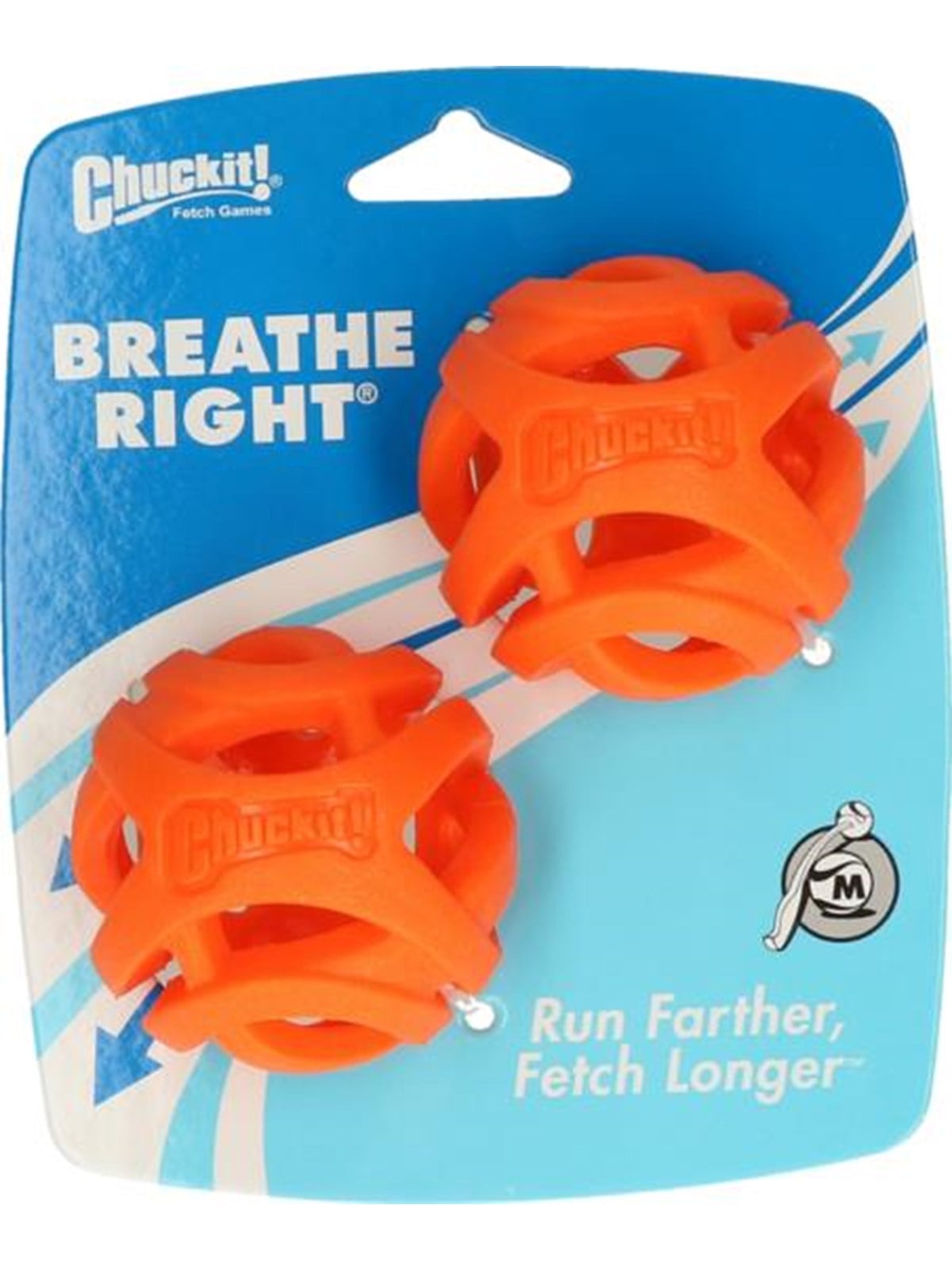 CHUCKIT - Breathe Right Fetch Ball Medium 6.5cm 2 pk - (CHUC32141) Image