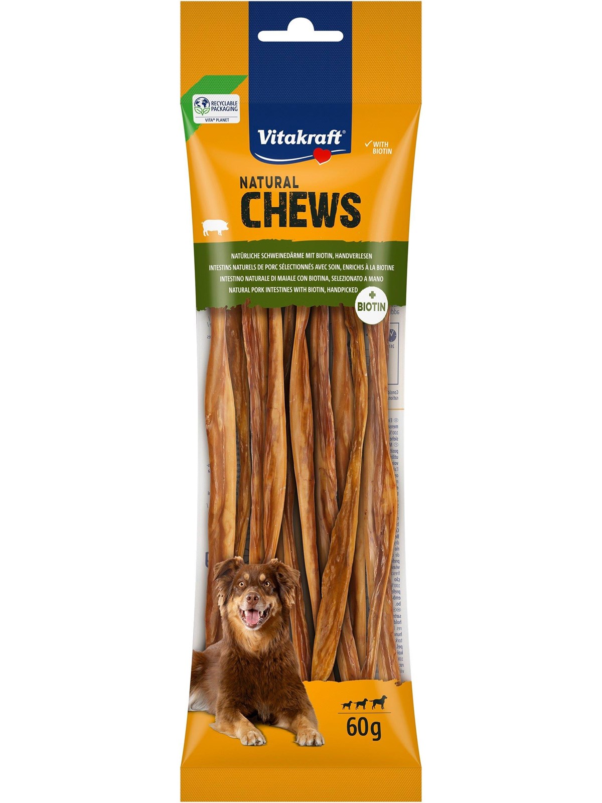 Vitakraft - CHEWS pig intestine dried for dogs 60g
