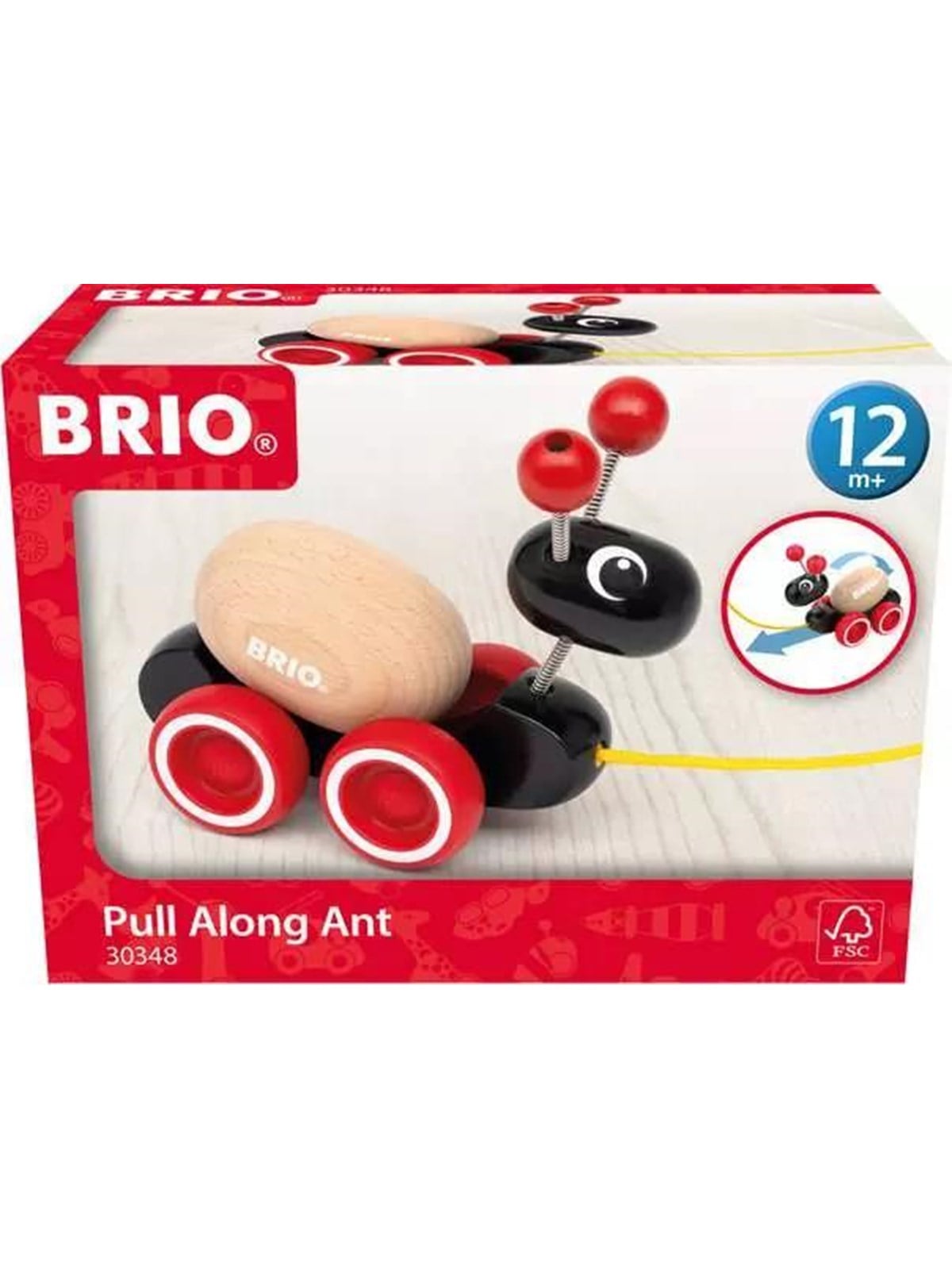Brio Pull Along Ant - Baby Spielzeug - 30348