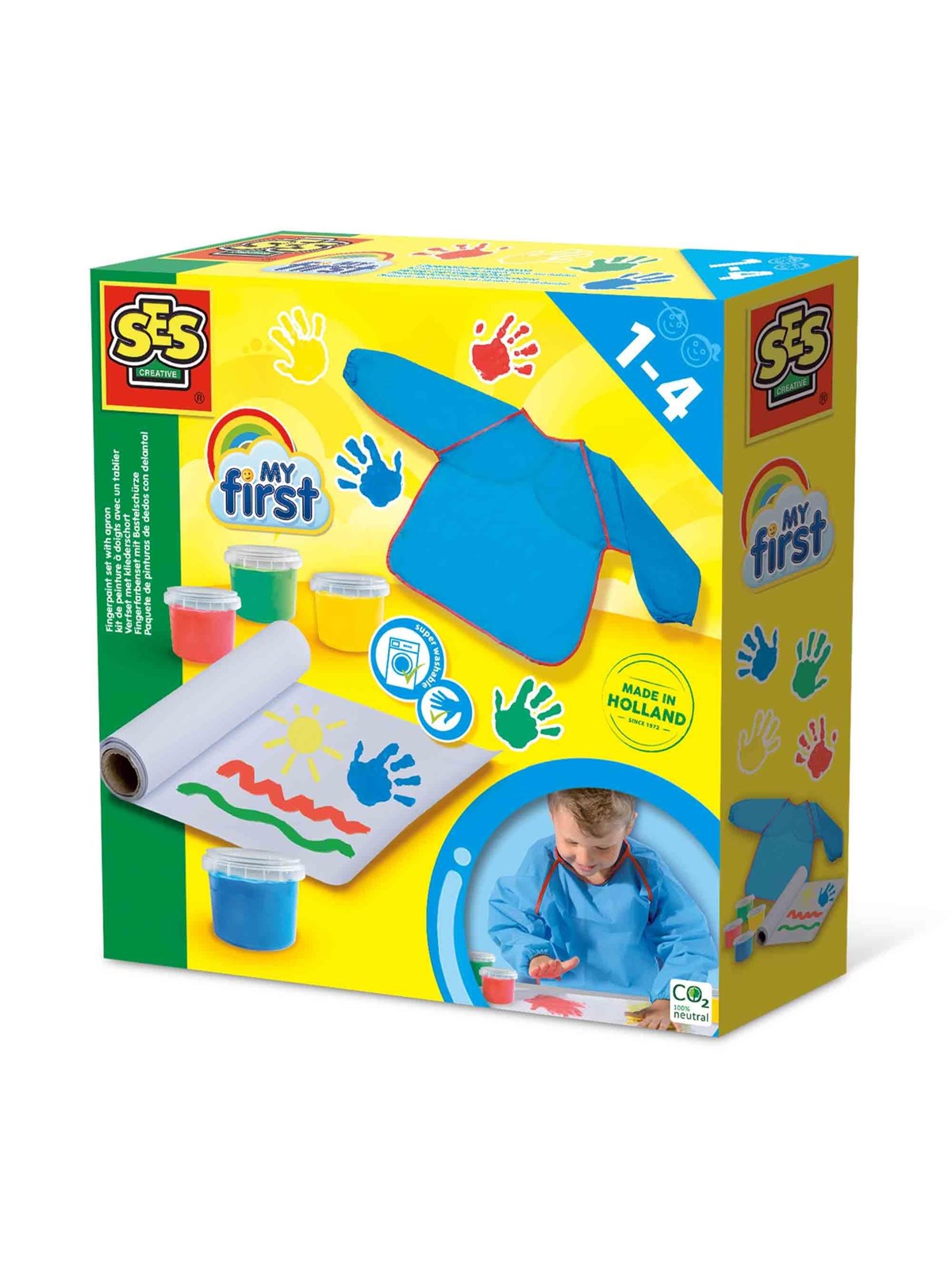 Ses Creative My First - Fingerpaint Set With Apron - Baby Spielzeug - 14449