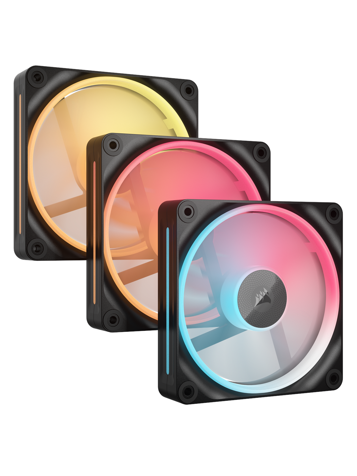 Corsair Icue Link Lx120-r 3-pack - Gehäuselüfter - 120mm - Schwarz Mit Rgb Led - 37 Dba - Gehaeuseluefter - Co-9051050-ww