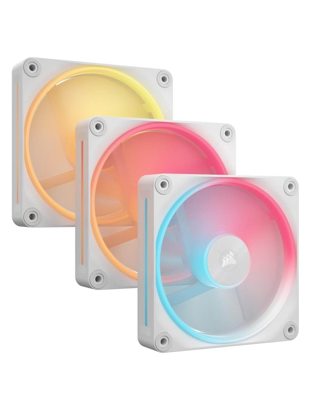 Corsair Icue Link Lx120-r 3-pack - Gehäuselüfter - 120mm - Weiß Mit Rgb-beleuchtung - 37 Dba - Gehaeuseluefter - Co-9051054-ww
