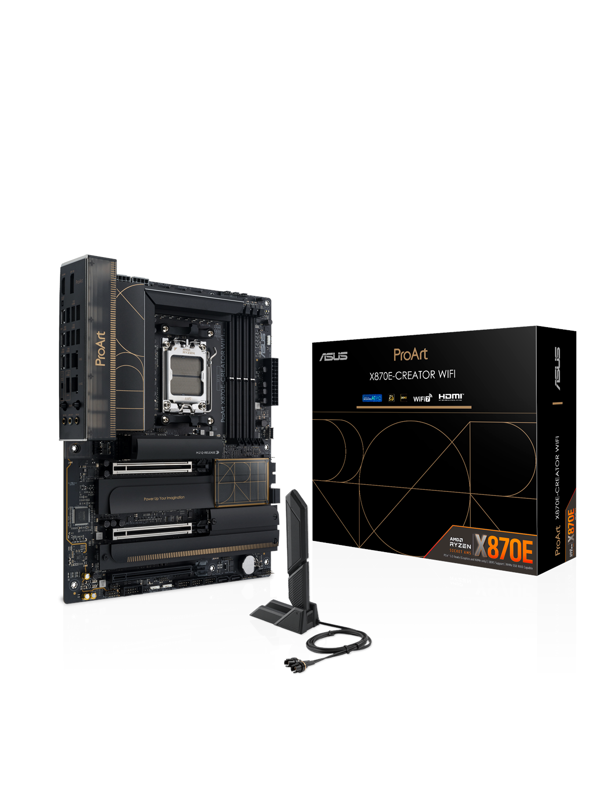 Asus Proart X870e-creator Wifi Mainboard - Amd X870e - Amd Am5 Socket - Ddr5 Ram - Atx - 90mb1ig0-m0eay0