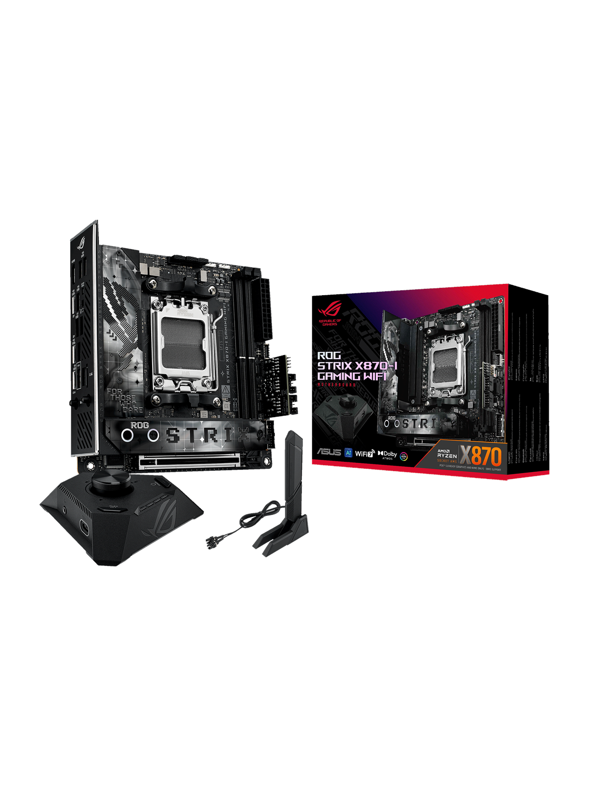 Asus Rog Strix X870-i Gaming Wifi Mainboard - Amd X870 - Amd Am5 Socket - Ddr5 Ram - Mini-itx - 90mb1iw0-m0eay0