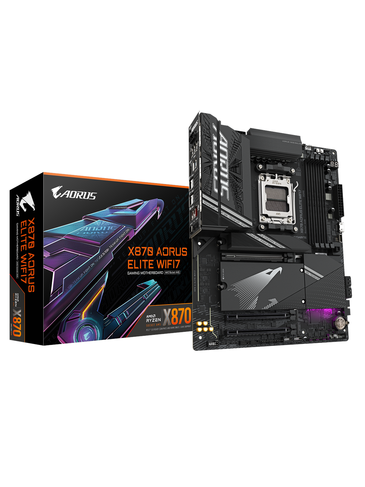 Gigabyte X870 Aorus Elite Wifi7 Mainboard - Amd X870 - Amd Am5 Socket - Ddr5 Ram - Atx - X870 A Elite Wifi7