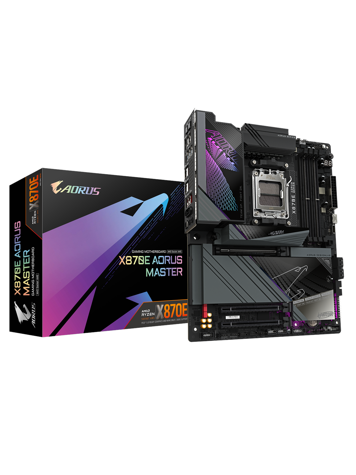 Gigabyte X870e Aorus Master Mainboard - Amd X870e - Amd Am5 Socket - Ddr5 Ram - Atx
