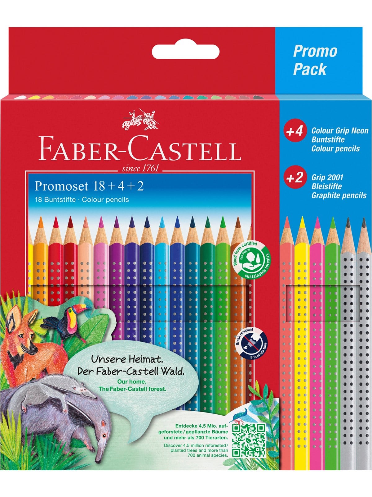 Faber-Castell Promotionset Colour Grip 18+4+2
