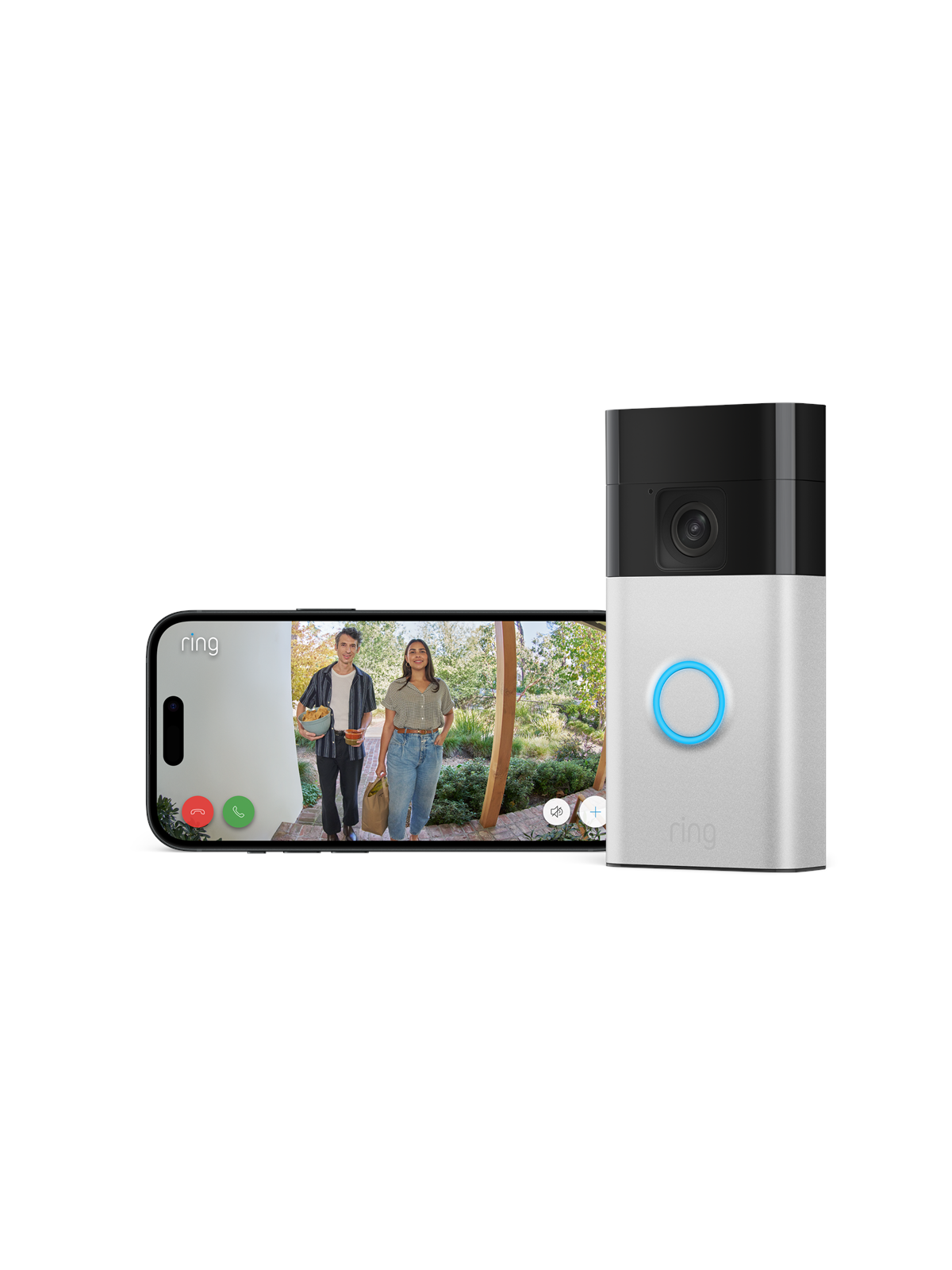 Ring Video Türklingel (Akku)- Satin Nickel - Smart Home - B0bzwqp9z1
