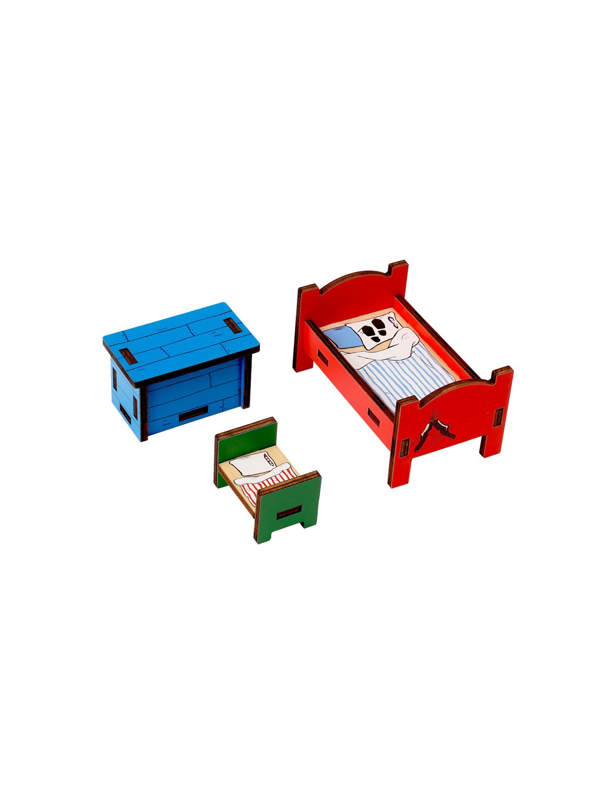 Pippi Furniture Set Bedroom - Dollhouse Accessories - 18108