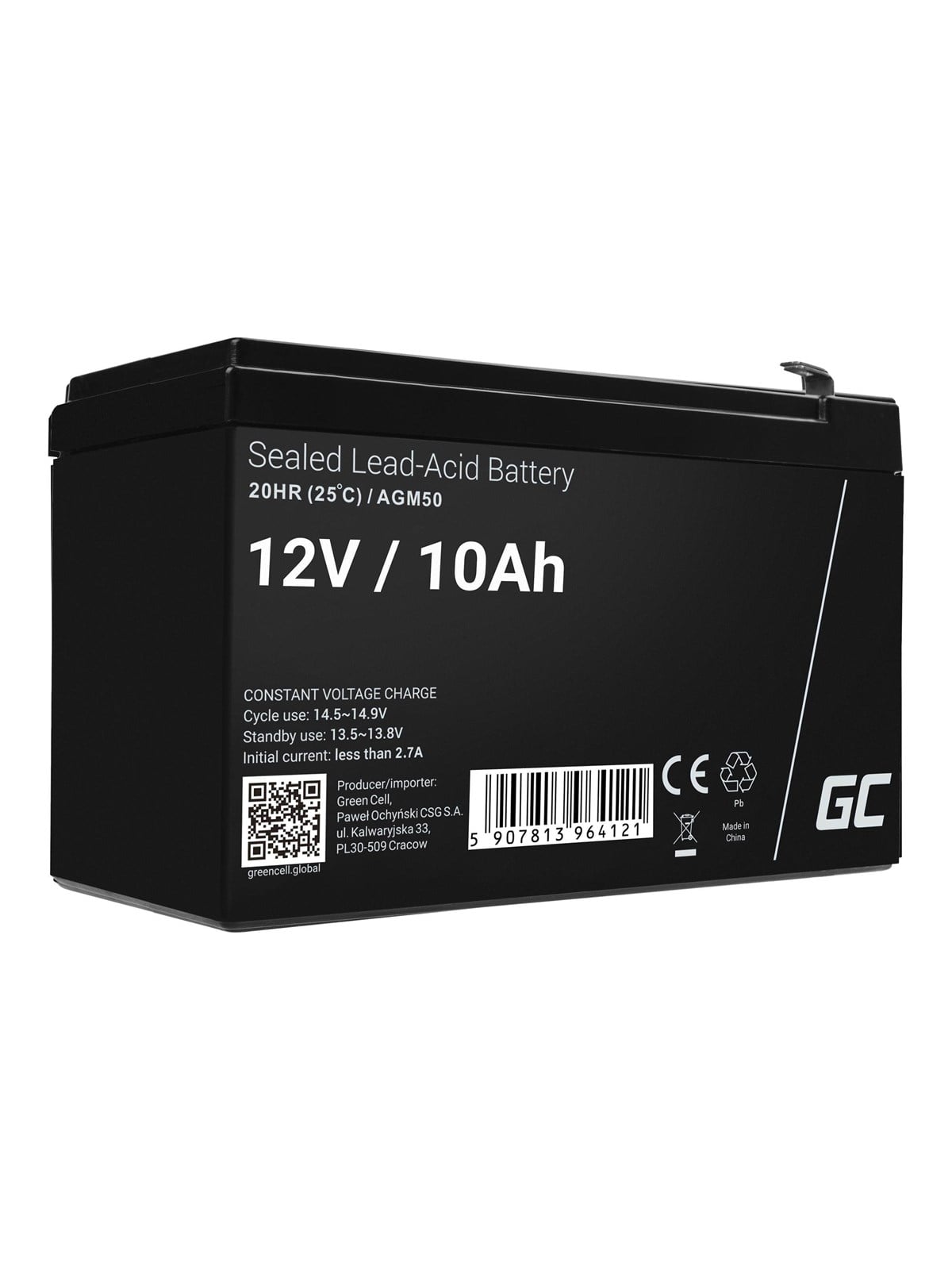 Green Cell Agm50 Agm 12v/10ah Gel Deep Cycle - Usvs