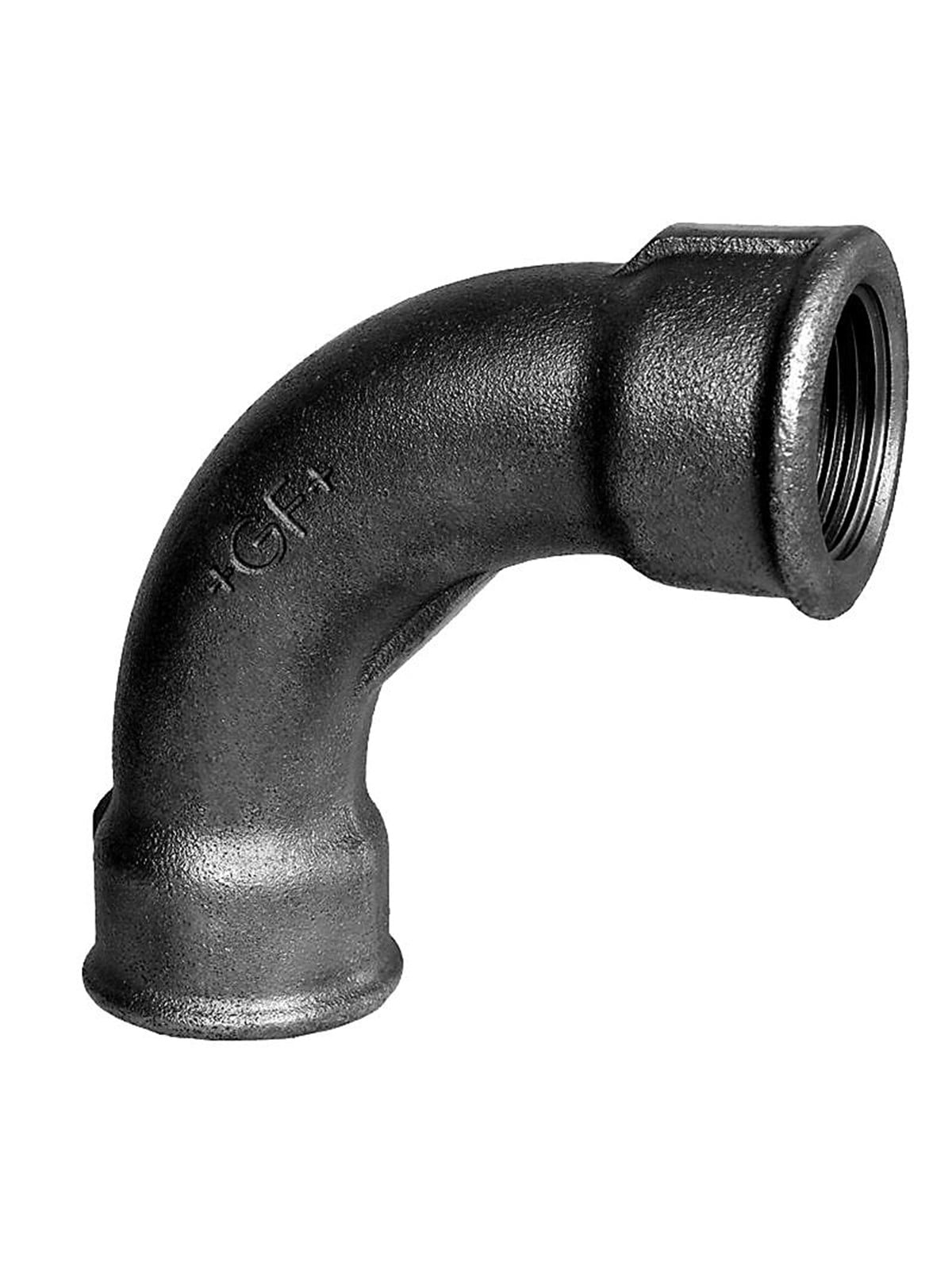 +GF+ long bend 90° black 2'' socket-socket