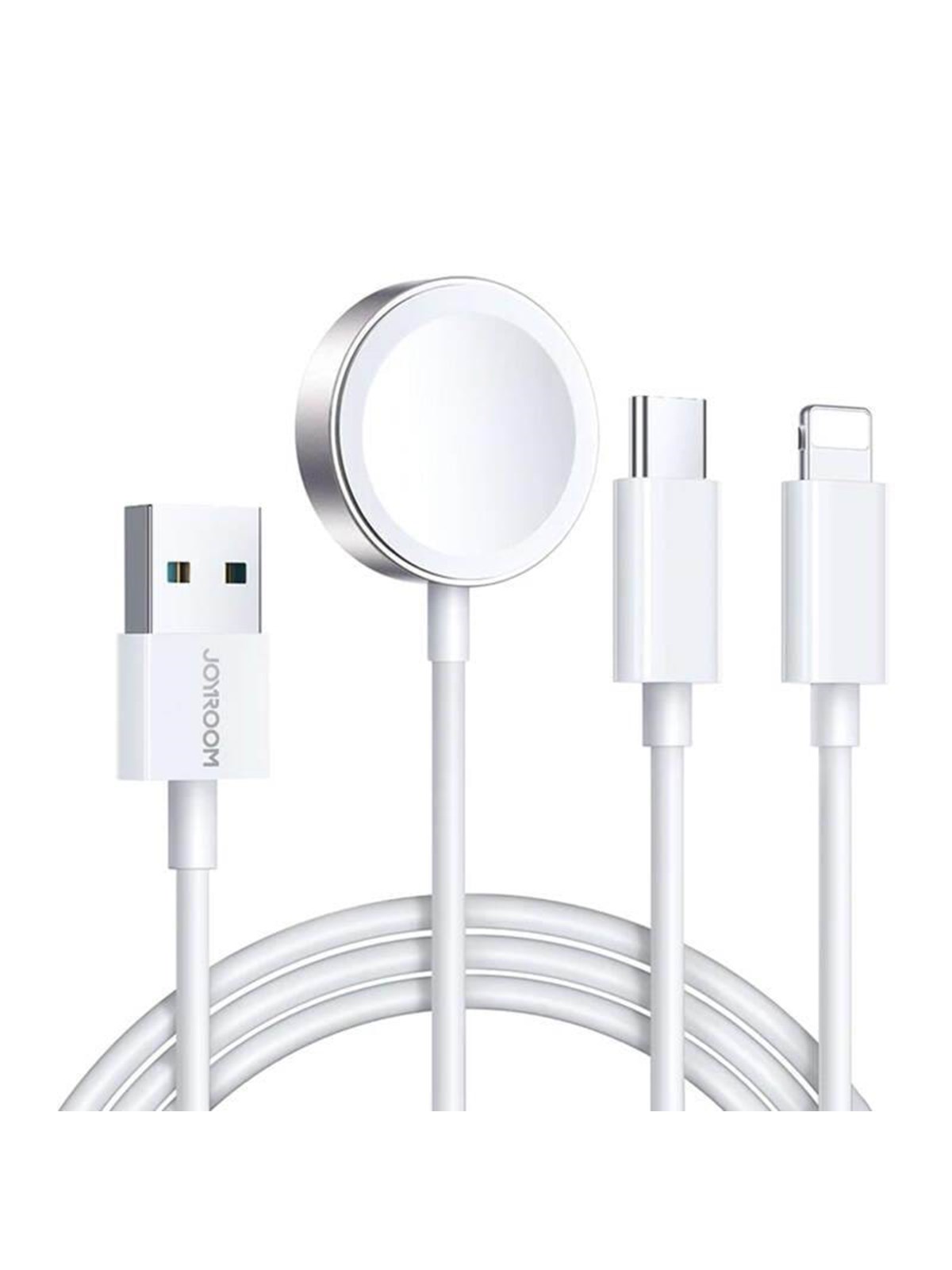 Joyroom Apple Watch Magnetic Charger S-iw008 Lightning + Usb-c 5V 1.2m (White) - Handys Adapter Und Ladegeraete
