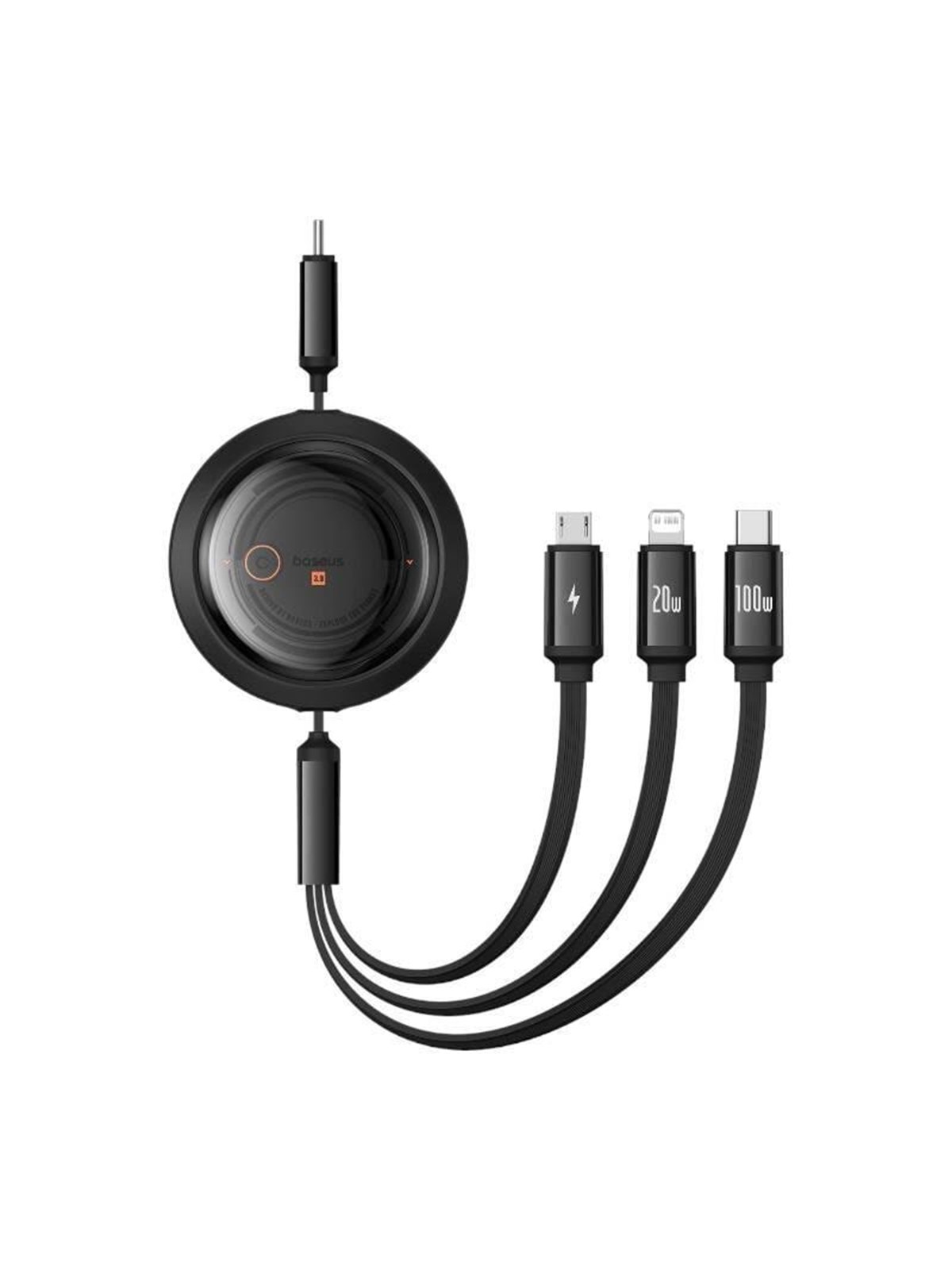 Baseus Fast Charging Cable 3in1 Free2draw Usb-c to Usb-c/lightning/micro 100w 1.1m (Black) - Usb Kabel - P10368700111-04