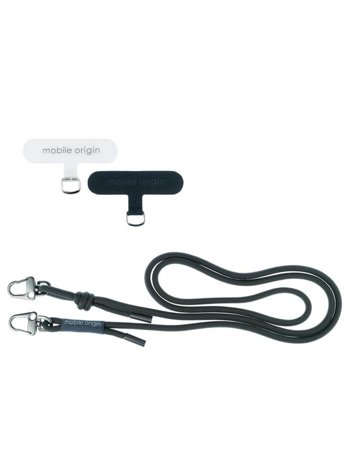 Mobile Origin Lanyard Rope 6 mm - Black - 82 - 163cm - Handys Anderes Zubehoer - Lyr-uni-blk