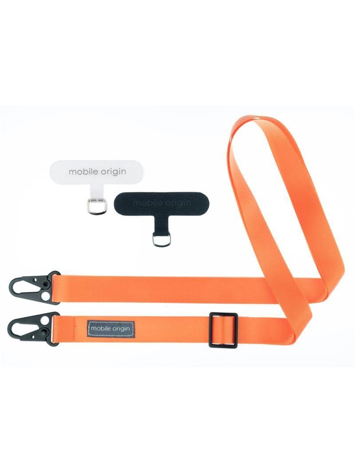 Mobile Origin Lanyard Tape 25mm - Orange - 84 - 165cm - Handys Anderes Zubehoer - Lyt-uni-org