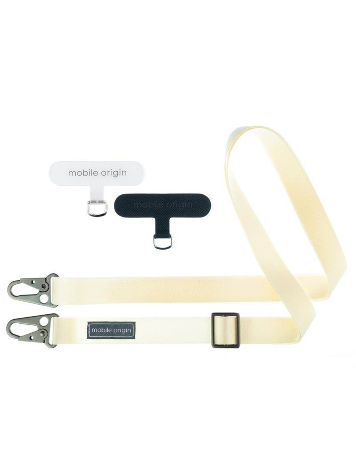 Mobile Origin Lanyard Tape 25mm - White - 84 - 165cm - Handys Anderes Zubehoer - Lyt-uni-wht