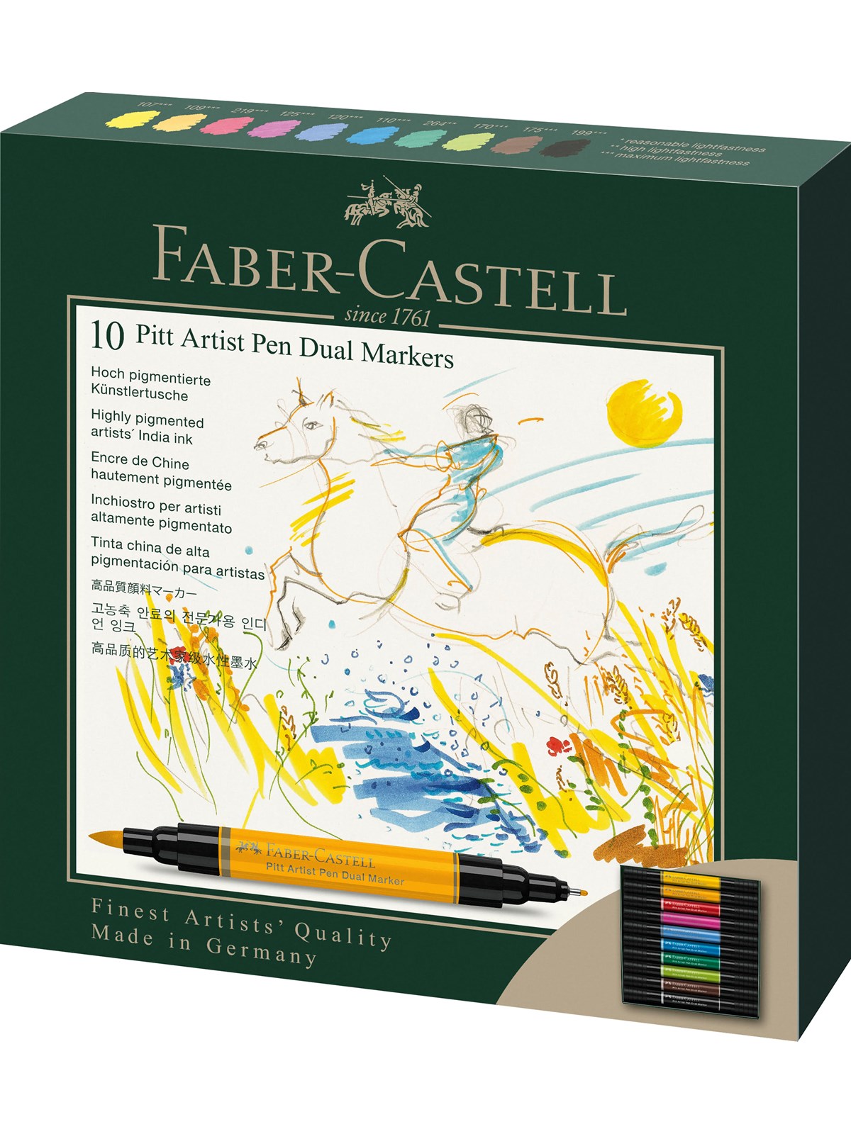 Faber-castell Tuschestift Pap Dual Marker 10er Etui - Utensilien Zum Schreiben Und Zeichnen - 162010