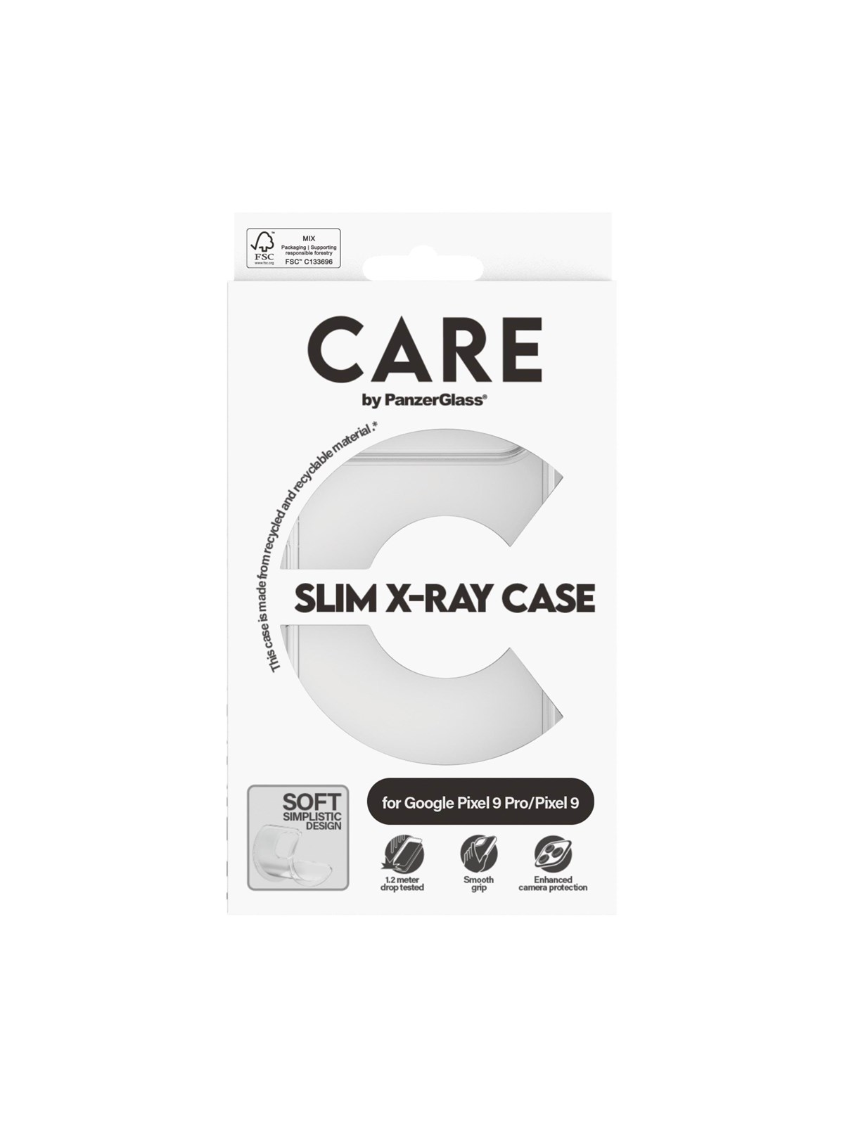 Care by Panzerglass Fashionable Case Transparent X-ray Soft Basic Google Pixel 9 Pro | 9 - Handys Cover Cases - Panzer1980