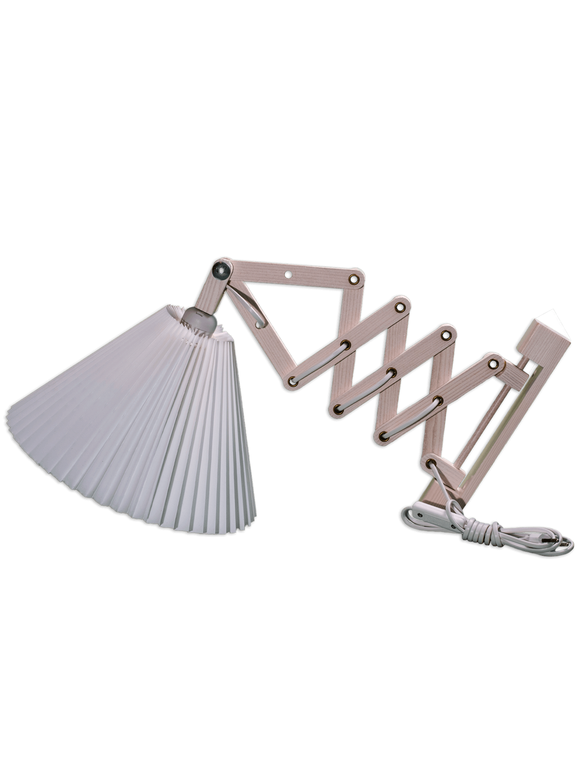 Alpe Design Danish designed pine wood accordion wall lamp