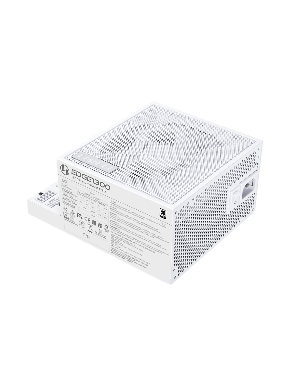 Lian Li Edge 850 White Netzteile - 850 Watt - 120 mm - Atx 3.1 - 80 Plus Platinium - G9p.Eg0850.We00