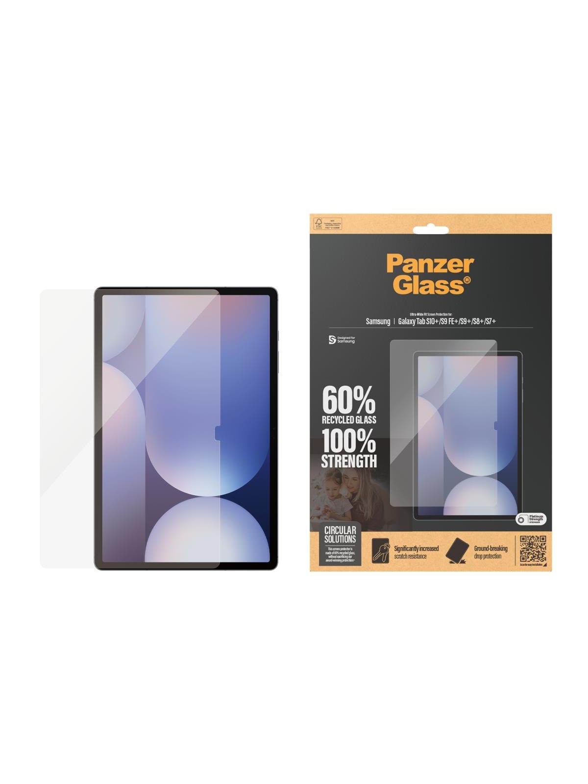 Panzerglass Screen Protector Samsung Galaxy Tab S7+/S8+/S9+/S9 FE+/S10+ - Tablets Anderes Zubehoer - Panzer7379