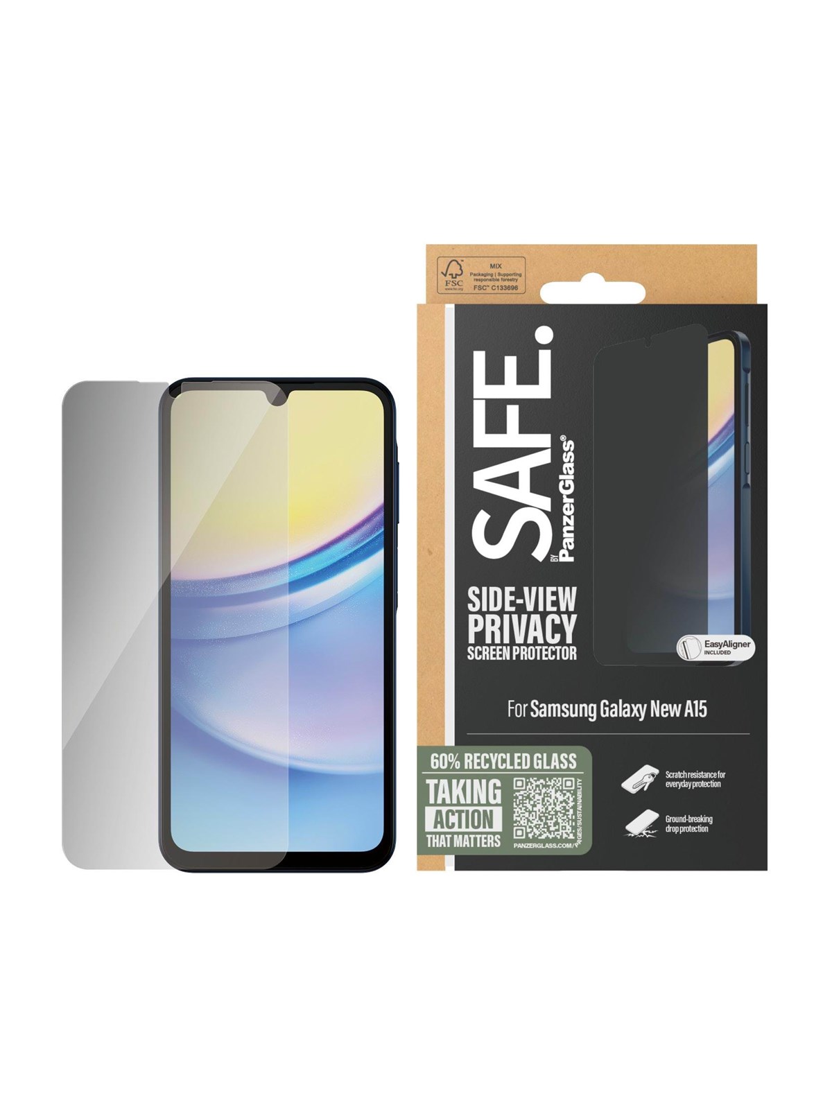 Safe by Panzerglass Privacy Screen Protector Samsung Galaxy A16 | A16 5G | Ultra-wide Fit - Handys Schutzfolie - Safe93812