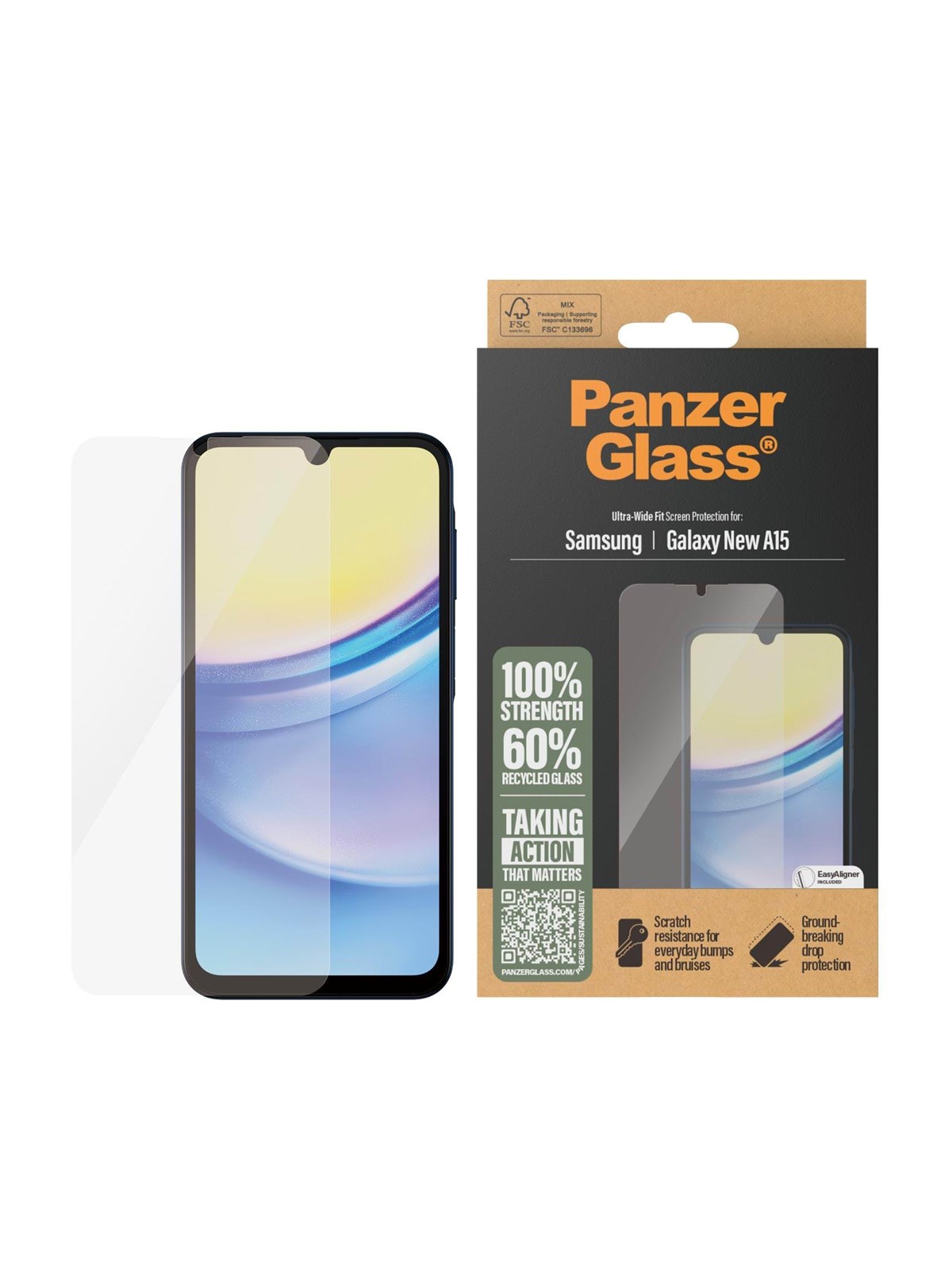Panzerglass Screen Protector Samsung Galaxy A16 | Ultra-wide Fit - Handys Schutzfolie - Panzer3807