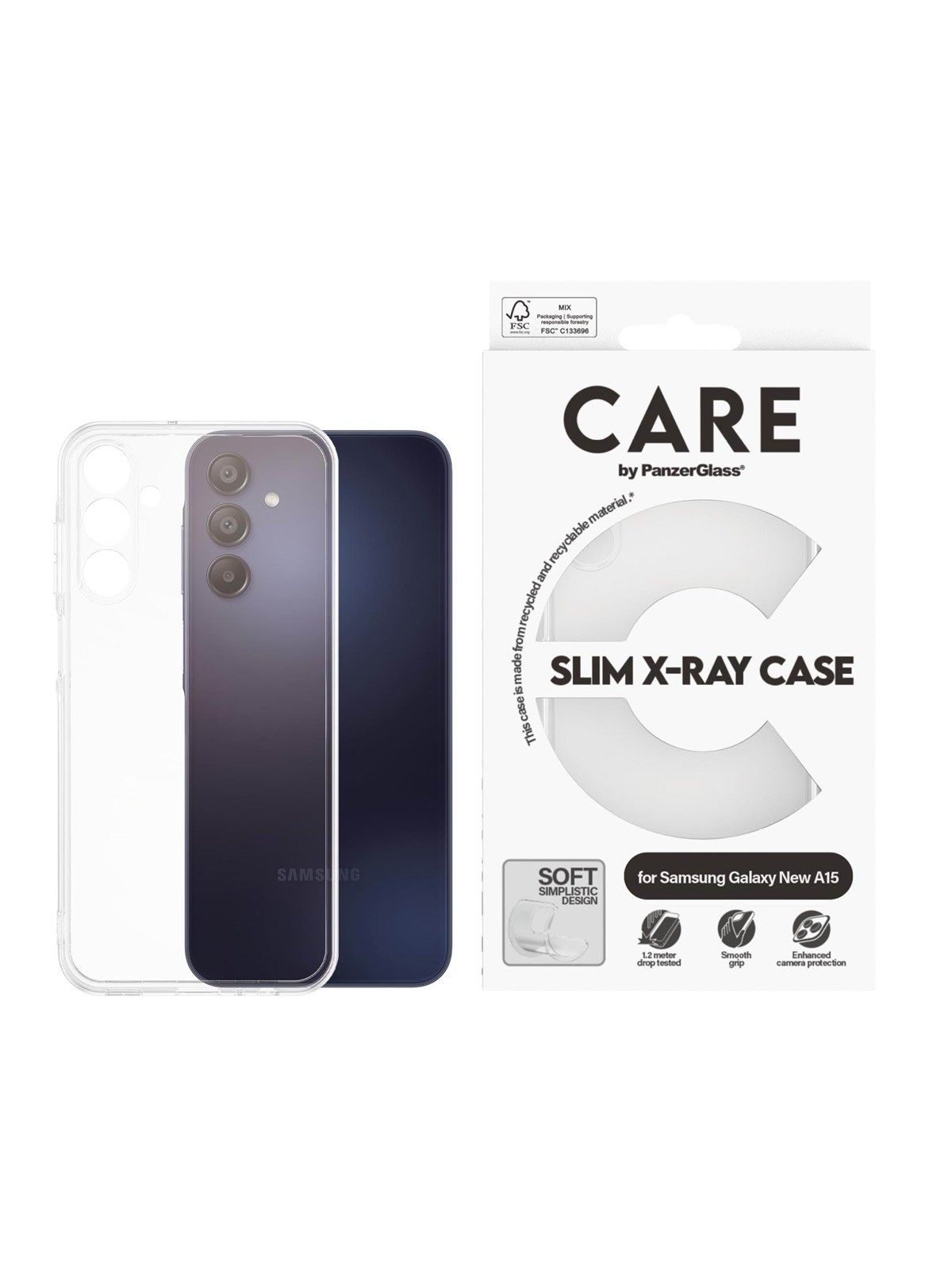 Care by Panzerglass Fashionable Case Transparent X-ray Soft Basic Samsung Galaxy A16 - Handys Cover Cases - Panzer3806