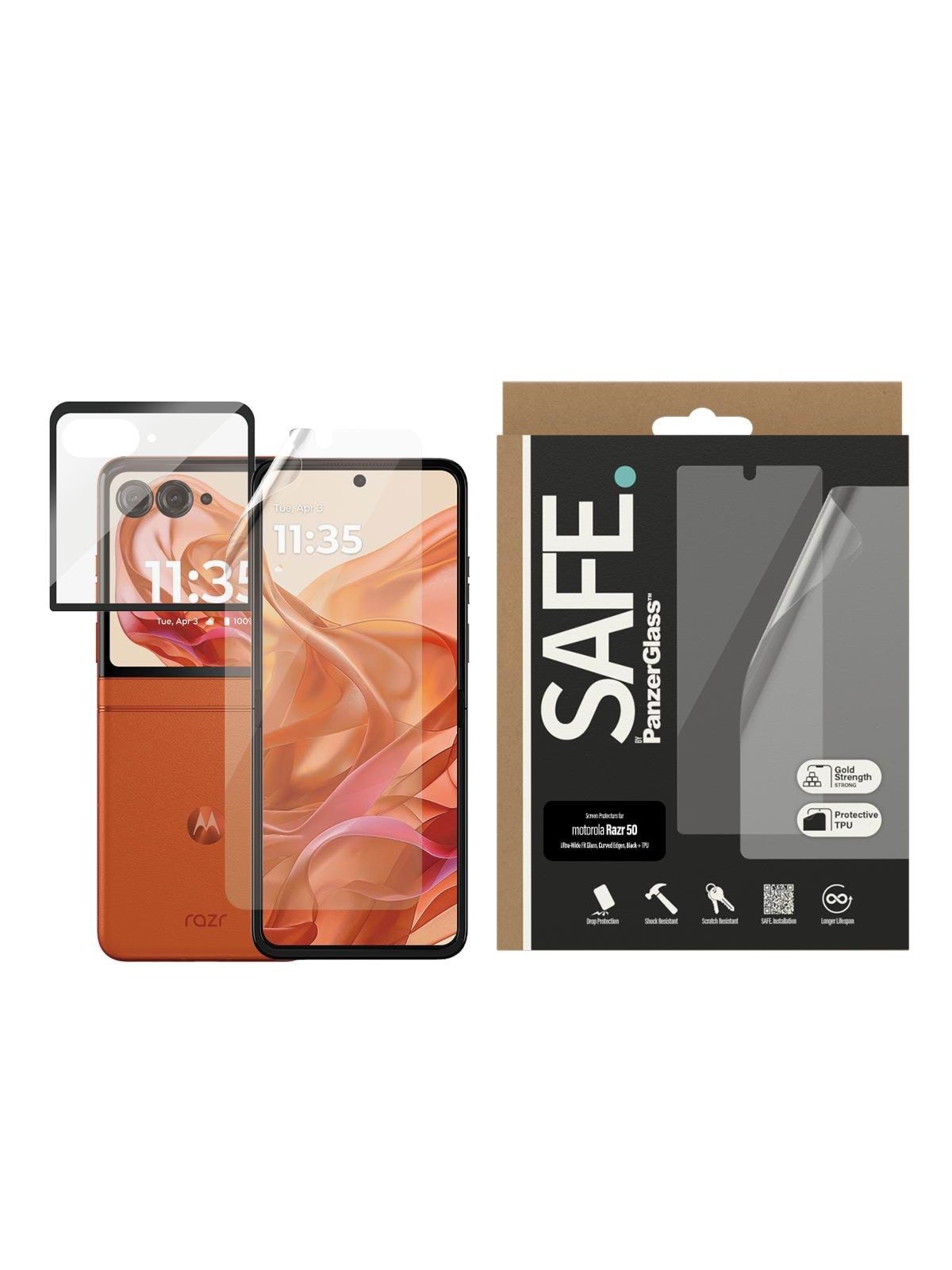 Safe by Panzerglass Screen Protector Motorola Razr 50 | Glass & Film - Handys Schutzfolie - Safe95960