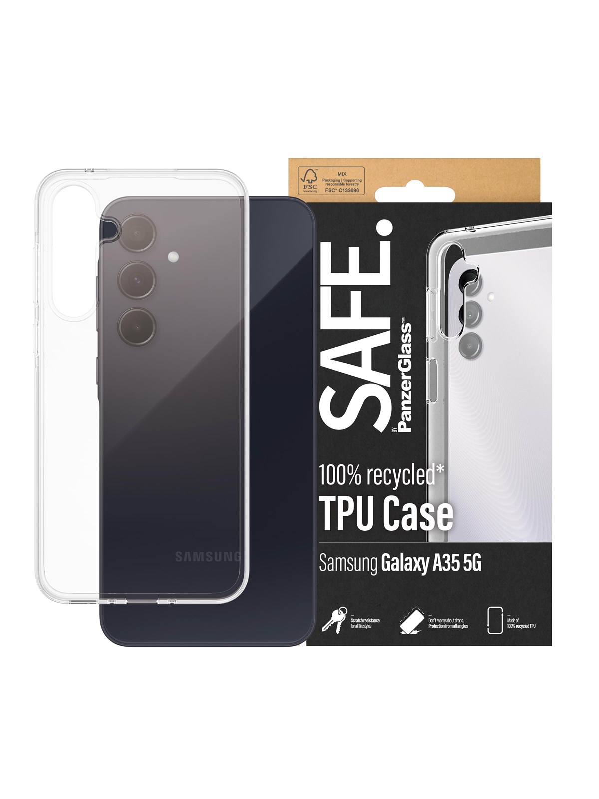 Safe by Panzerglass Tpu Case Samsung Galaxy A35 5G | Transparent - Handys Cover Cases - Safe95690