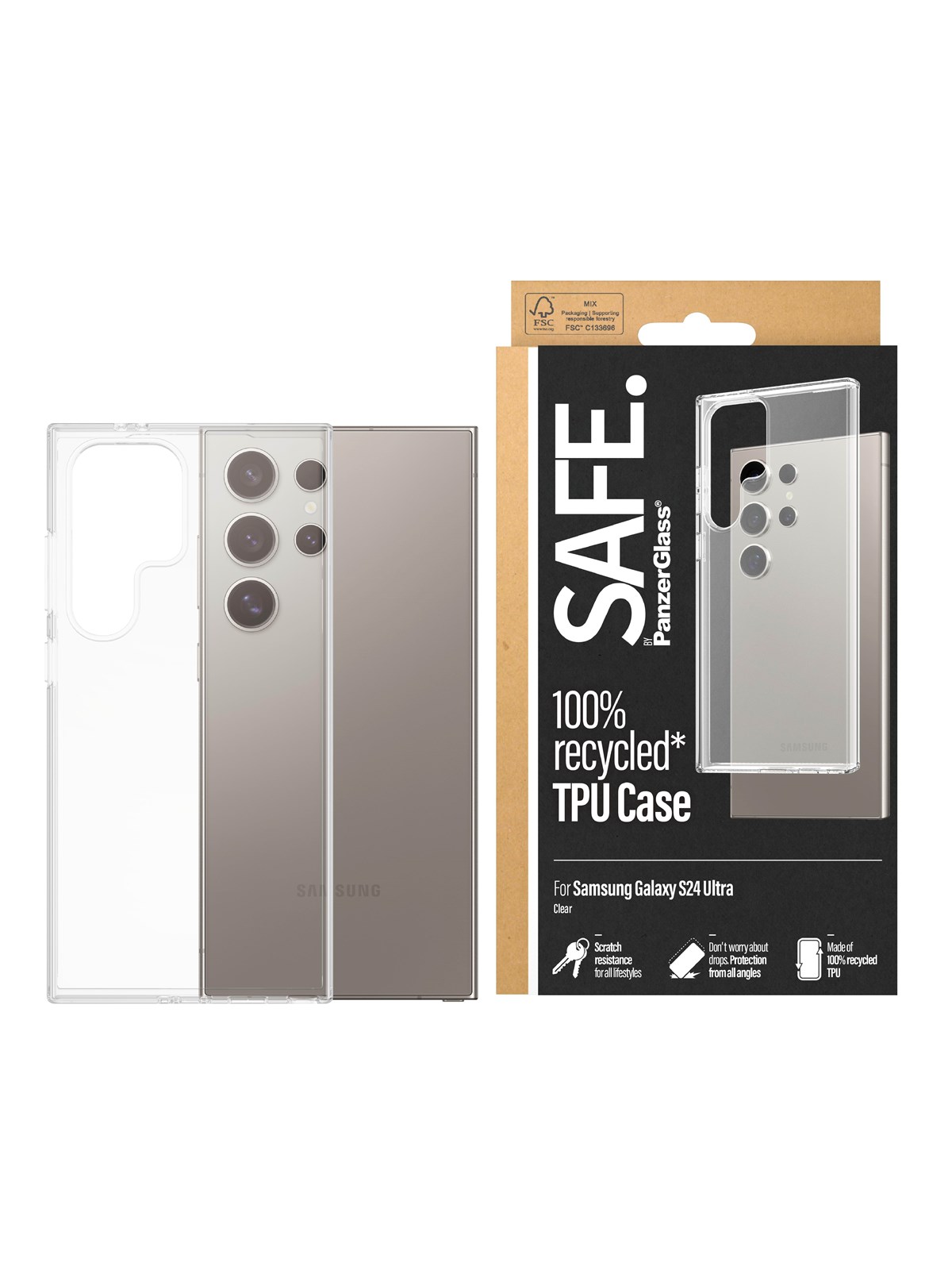 Safe by Panzerglass Tpu Case Samsung Galaxy S24 Ultra | Transparent - Handys Cover Cases - Safe95674