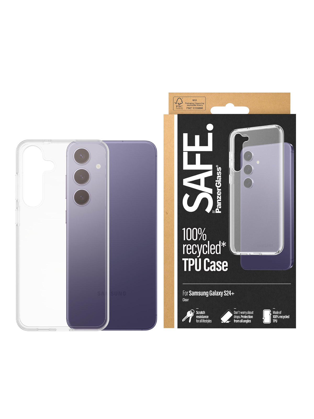 Safe by Panzerglass Tpu Case Samsung Galaxy S24+ | Transparent - Handys Cover Cases - Safe95673