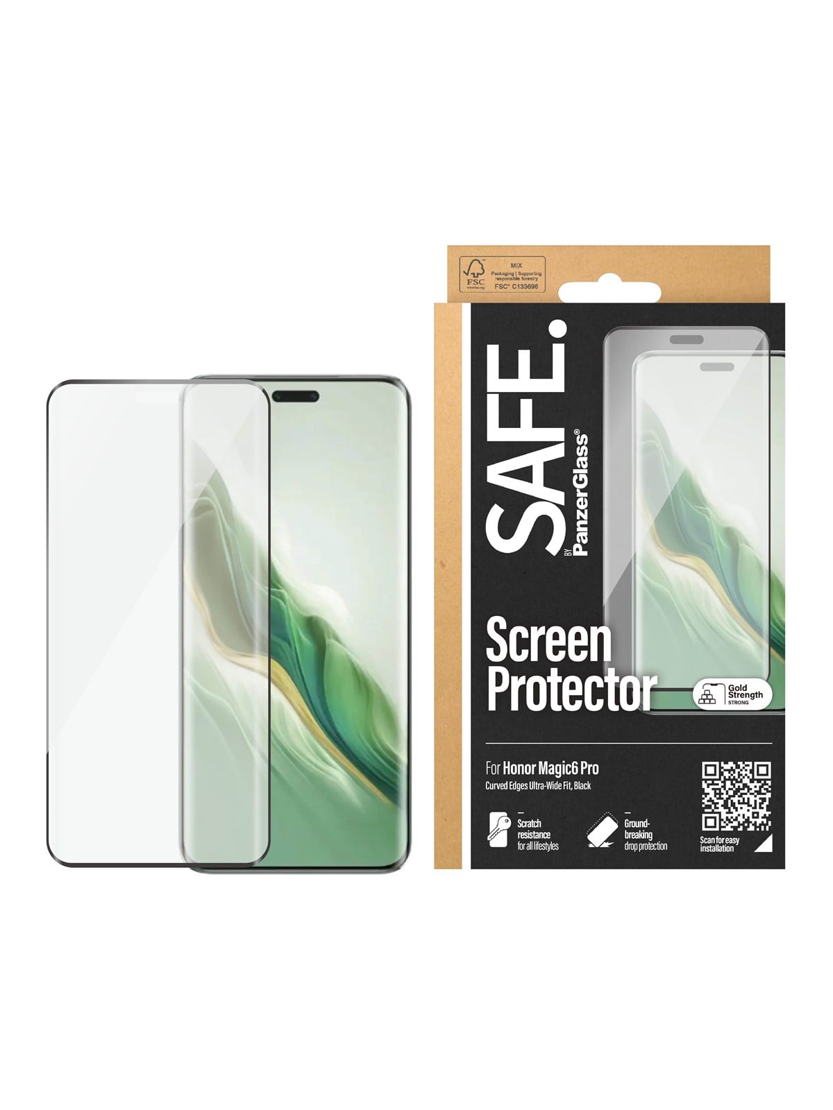 Safe by Panzerglass Screen Protector Honor Magic6 Pro | Ultra-wide Fit - Handys Schutzfolie - Safe95713
