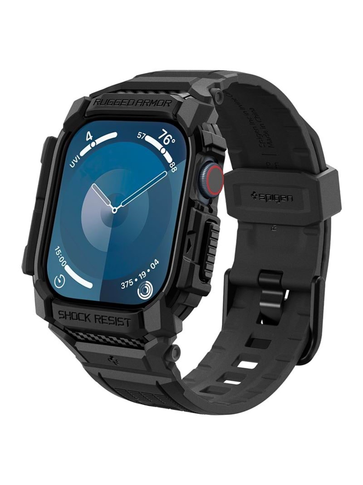 Spigen Rugged Armor Pro - Matte Black - Apple Watch 11/10 42mm - Smartwatch Accessories - Acs08591