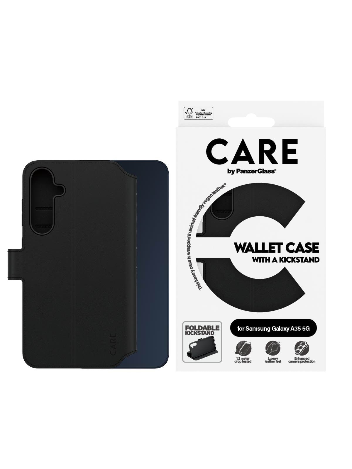 Care by Panzerglass Feature Wallet Case w. Kickstand Samsung Galaxy A35 5G - Handys Cover Cases - Panzer1967