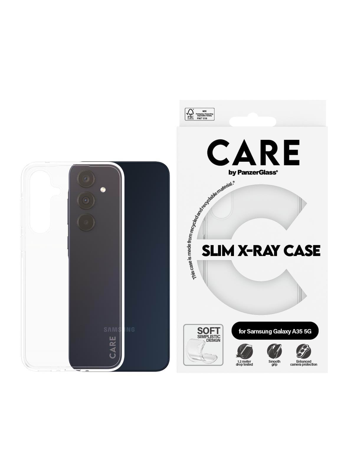Care by Panzerglass Fashionable Case Transparent X-ray Soft Basic Samsung Galaxy A35 5G - Handys Cover Cases - Panzer1966
