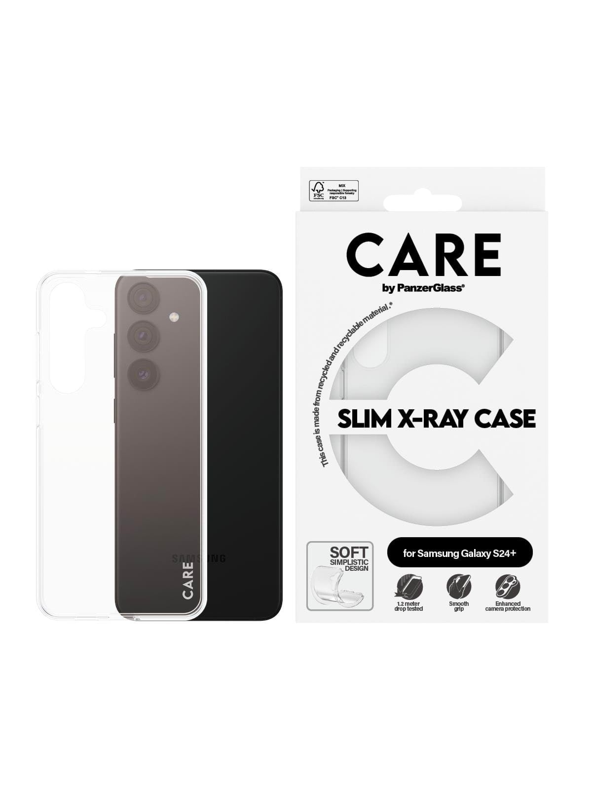 Care by Panzerglass Fashionable Case Transparent X-ray Soft Basic Samsung Galaxy S24+ - Handys Cover Cases - Panzer1961