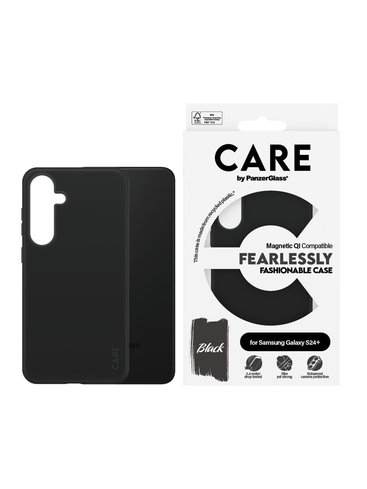 Care by Panzerglass Fashionable Case Black w. QI Compatible Samsung Galaxy S24+ - Handys Cover Cases - Panzer1167