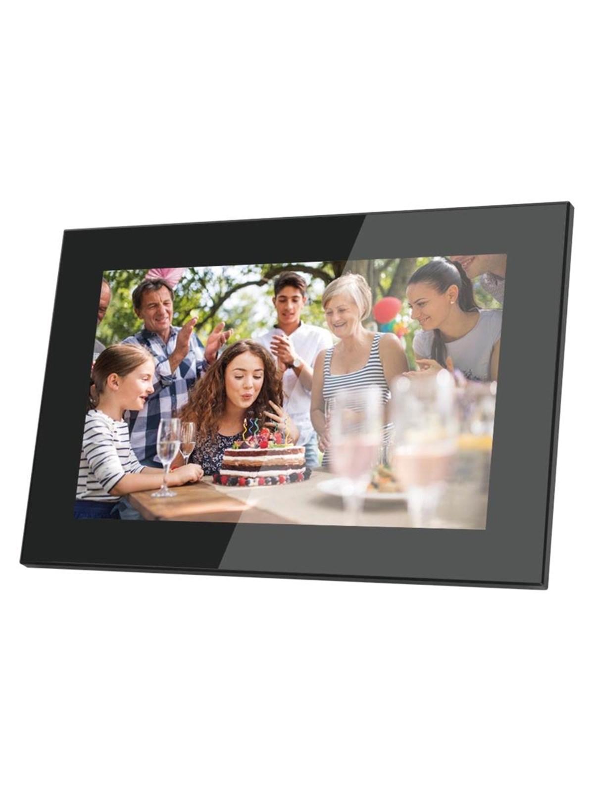 Lippa Frameo Digital Picture Frame 10" in Glass - Black - Digitale Bilderrahmen - Lpfr10gl