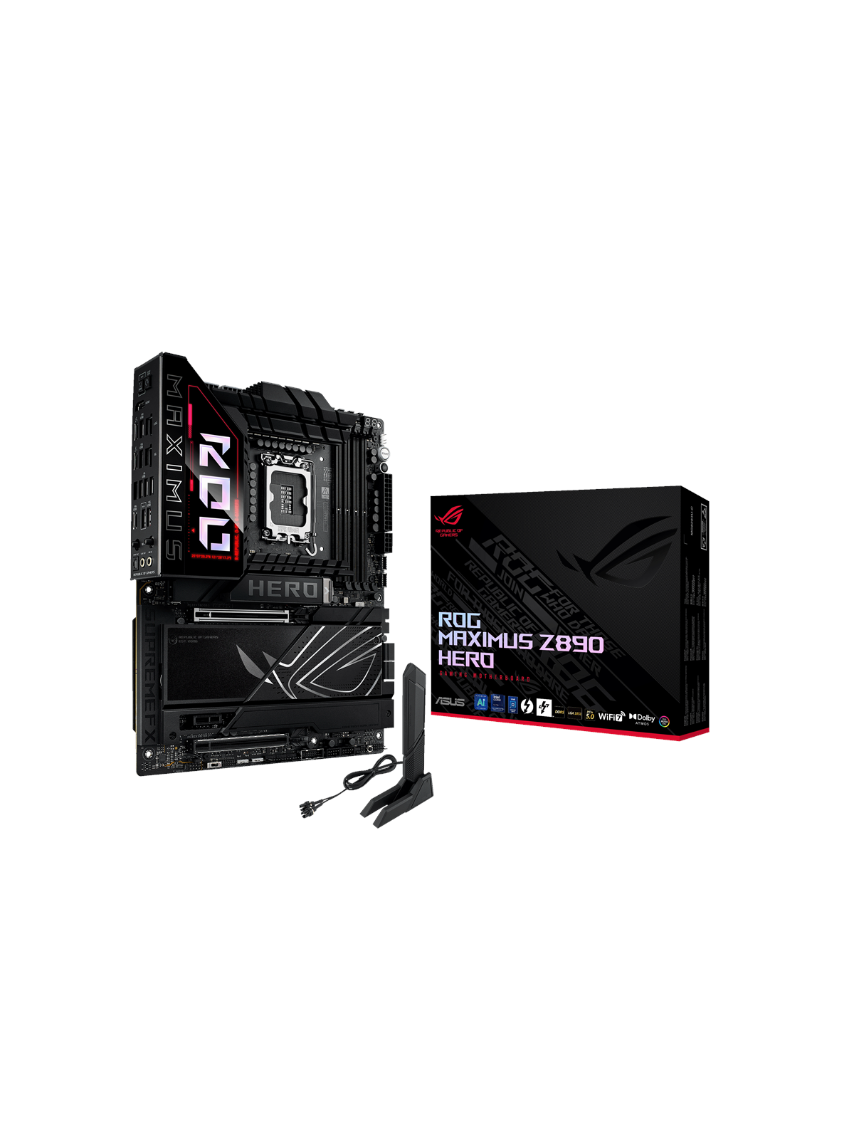 Asus Rog Maximus Z890 Hero Mainboard - Intel Z890 - Intel Lga1851 Socket - Ddr5 Ram - Atx - 90mb1id0-m0eay0