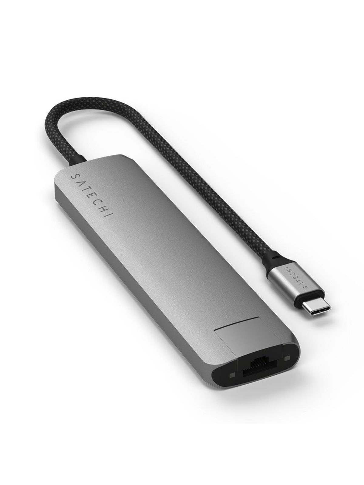Satechi 7-in-1 Usb-c Slim Multiport Adapter With Ethernet - Space Grey - Dockingstationen - St-p7sm
