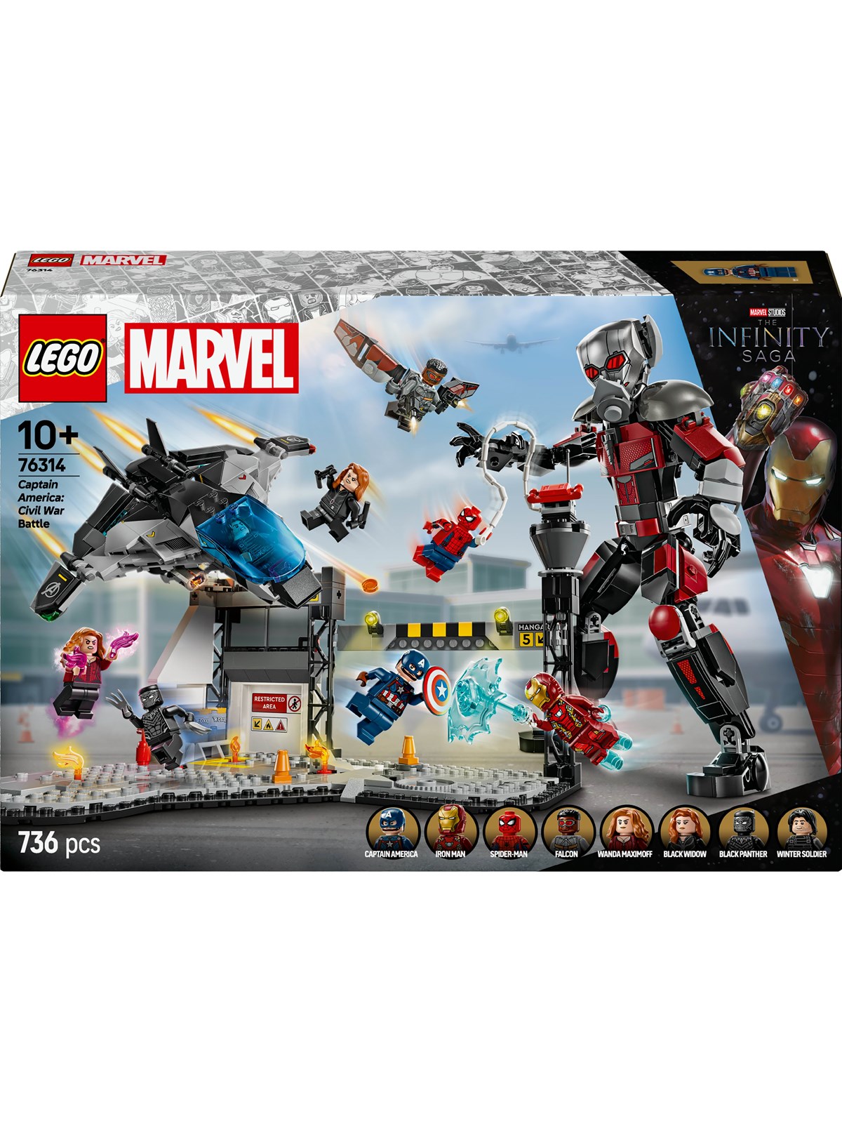 Lego Super Heroes Marvel 76314 Captain America: Civil War Actionduell