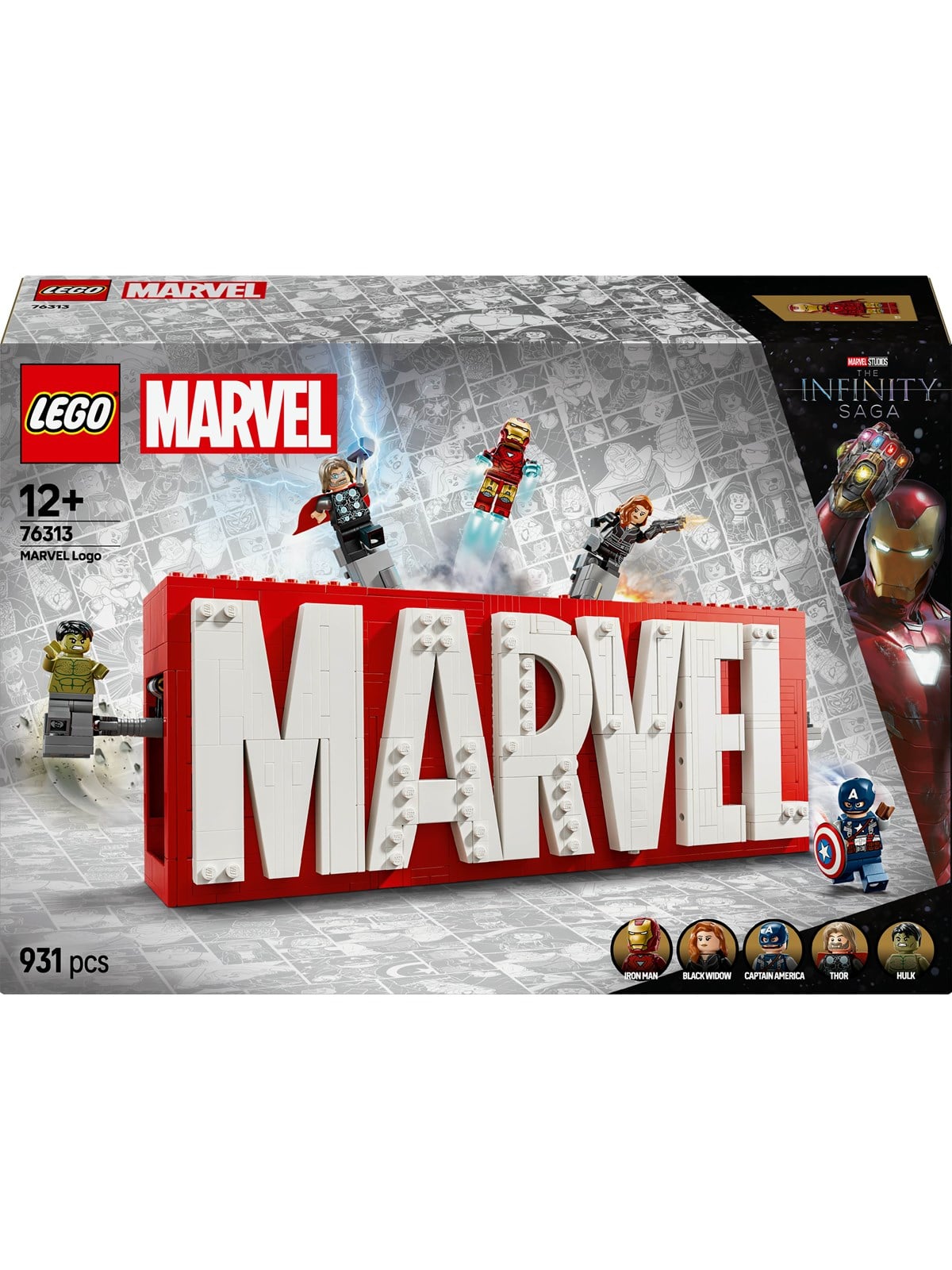 Lego Super Heroes Marvel 76313 Marvel Logo & Minifiguren