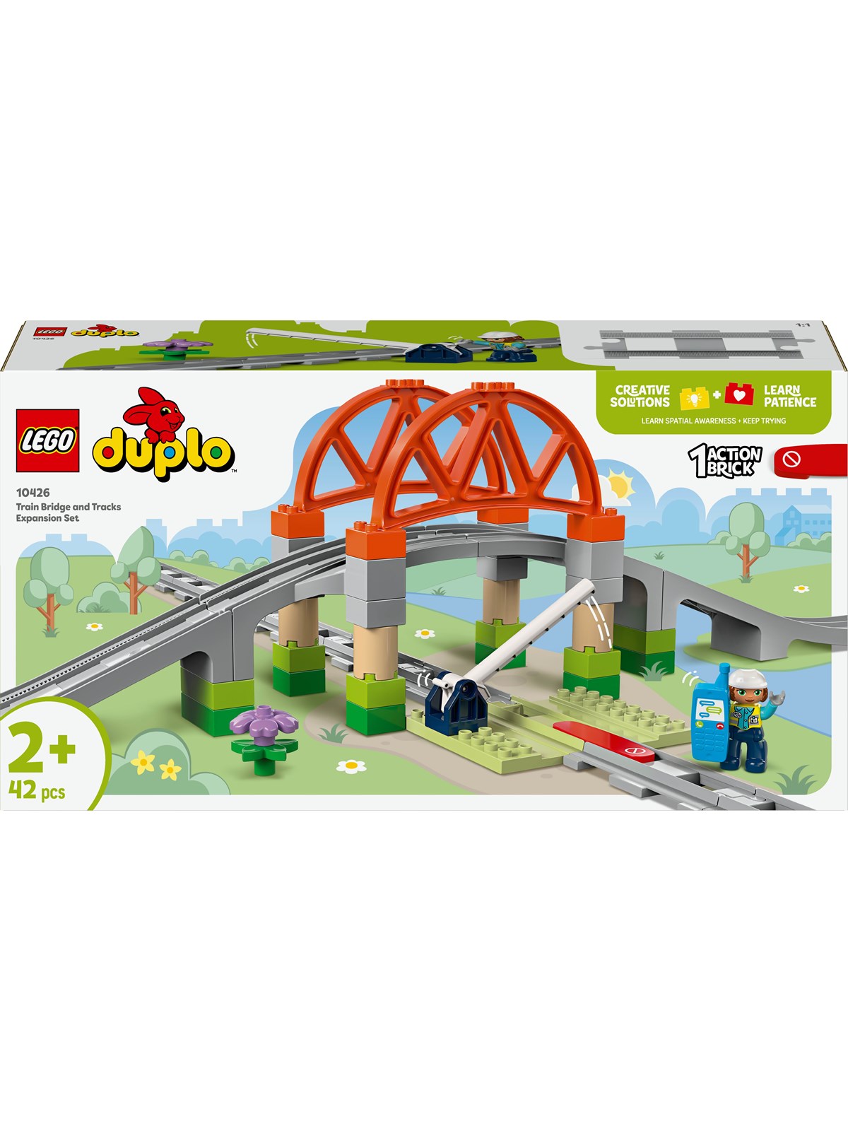 Lego Duplo 10426 Eisenbahnbrücke Und Schienen - Erweiterungsset