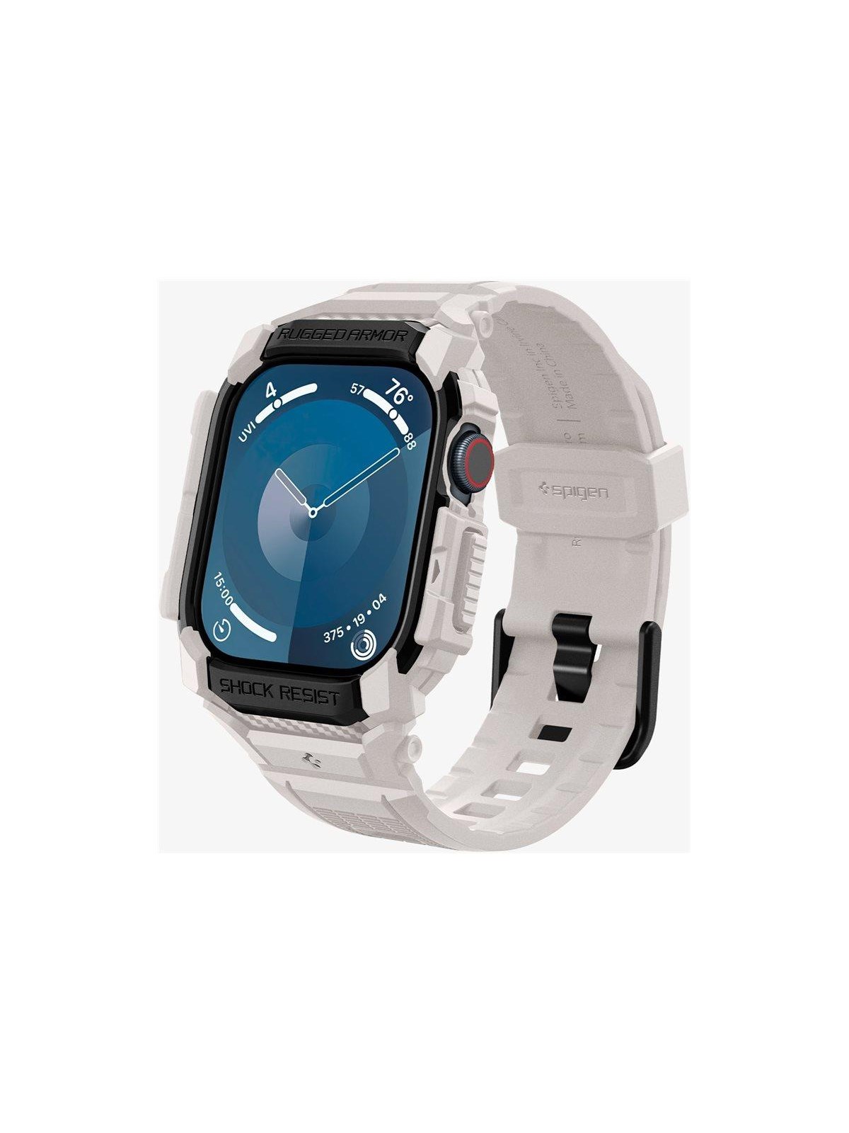 Spigen Rugged Armor Pro - Dune Beige - Apple Watch 11/10 42mm - Smartwatch Accessories - Acs08593