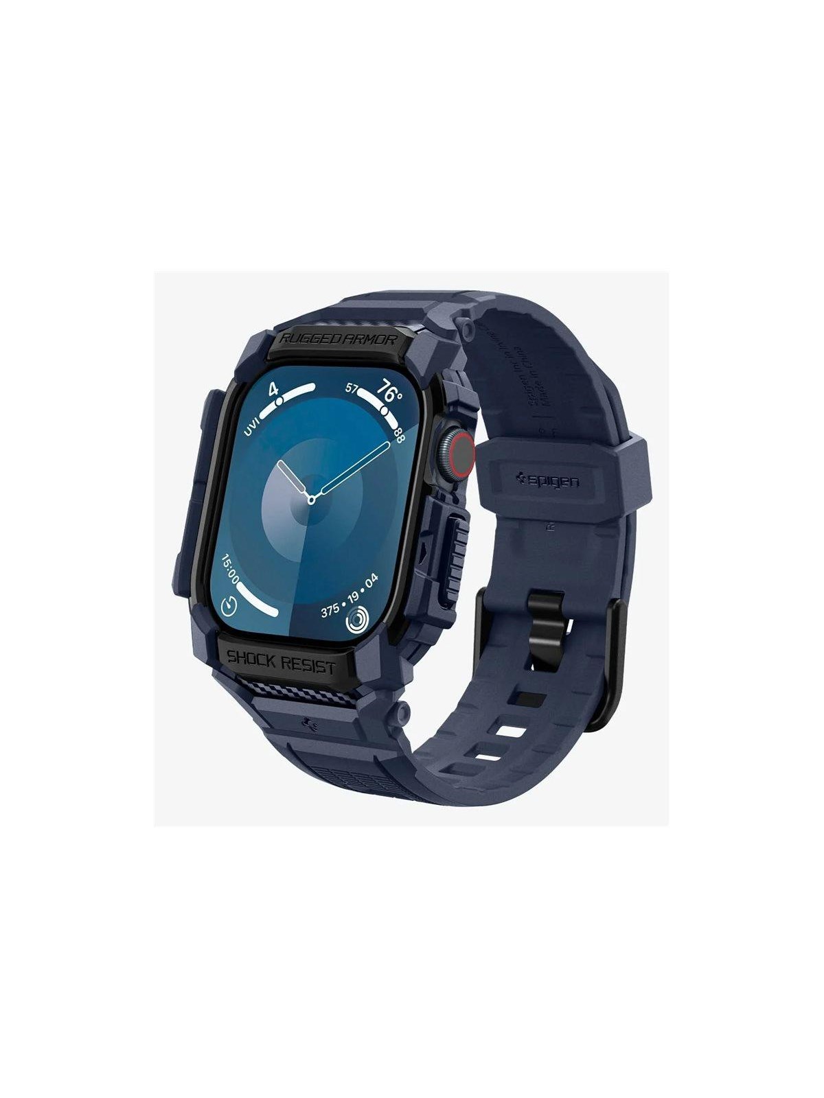 Spigen Rugged Armor Pro - Navy Blue - Apple Watch 11/10 42mm - Smartwatch Accessories - Acs08592