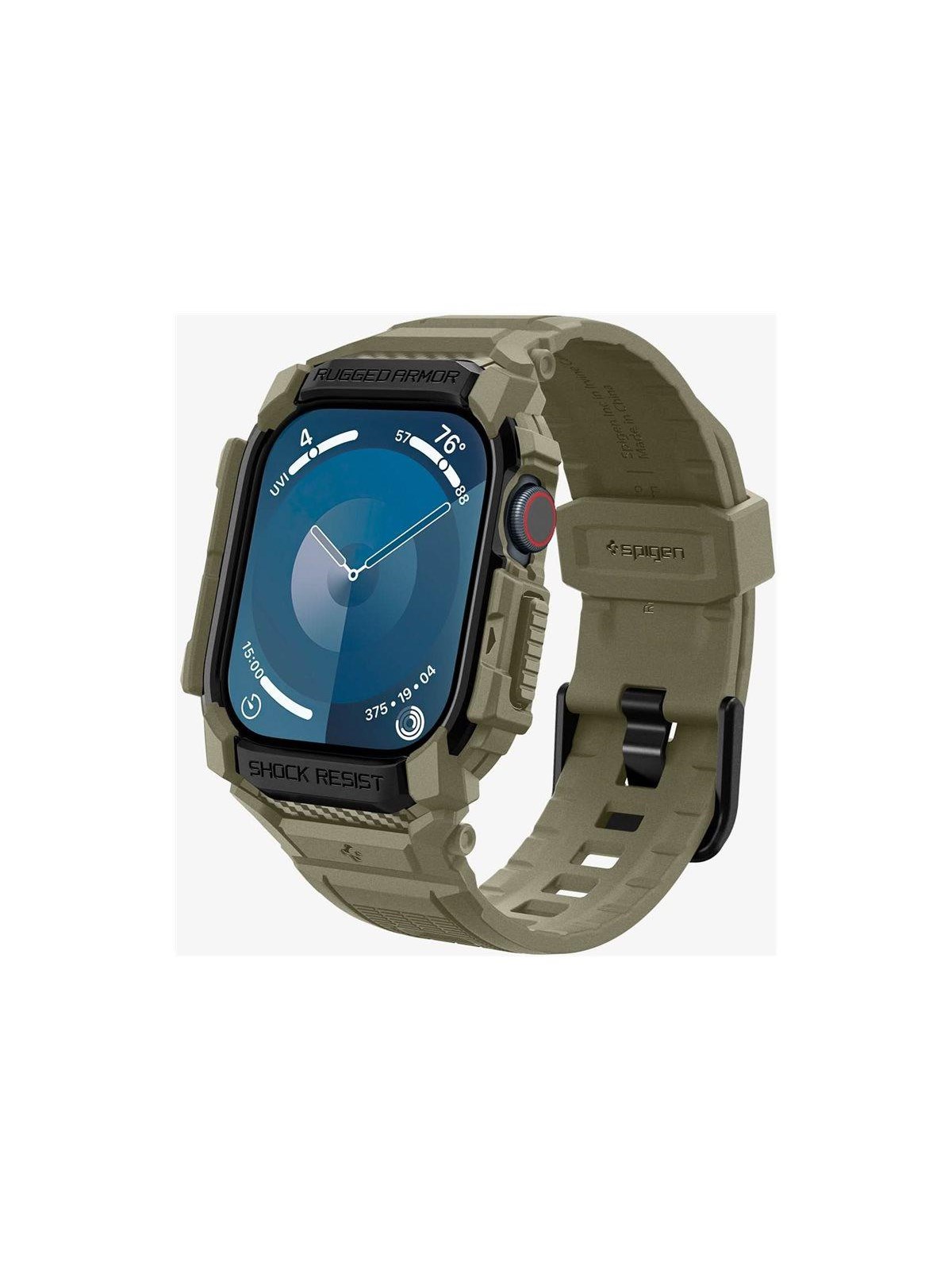 Spigen Rugged Armor Pro - Vintage Khaki - Apple Watch 11/10 46mm - Smartwatch Accessories - Acs08608